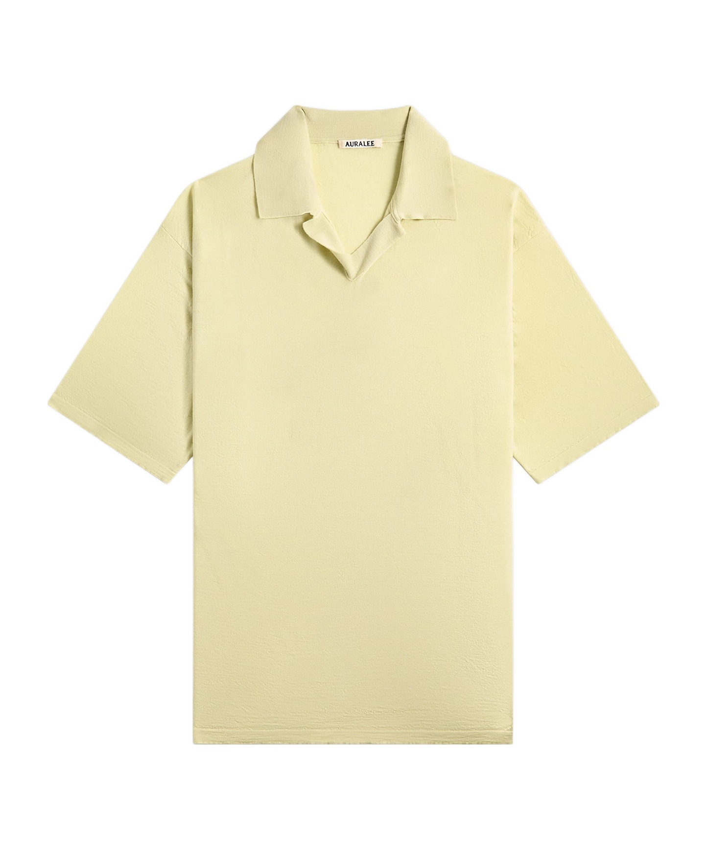 Auralee Short-sleeved Polo Shirt In Yellow