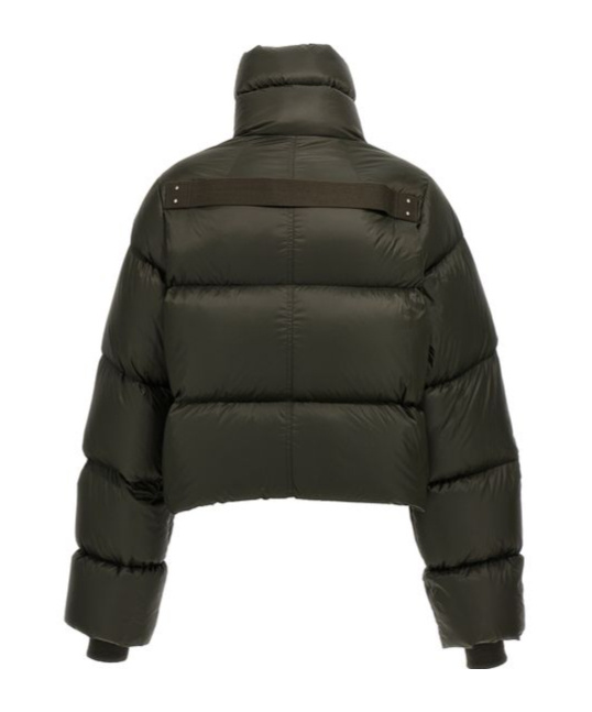Rick Owens Green Porterville Turtle Down Jacket In Black