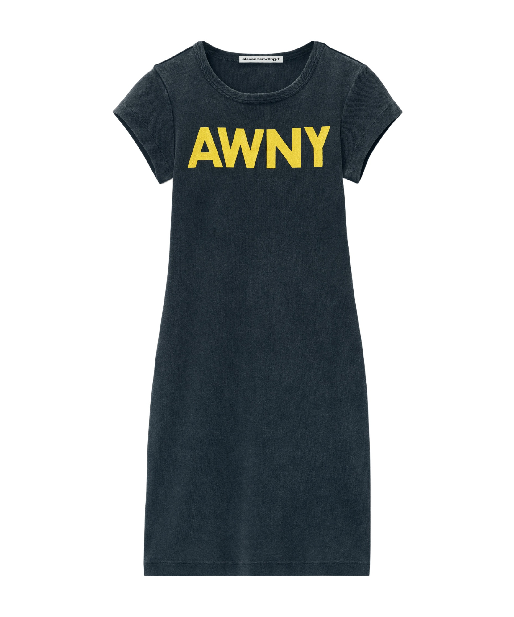 Alexander Wang Short Sleeve Dress In Black