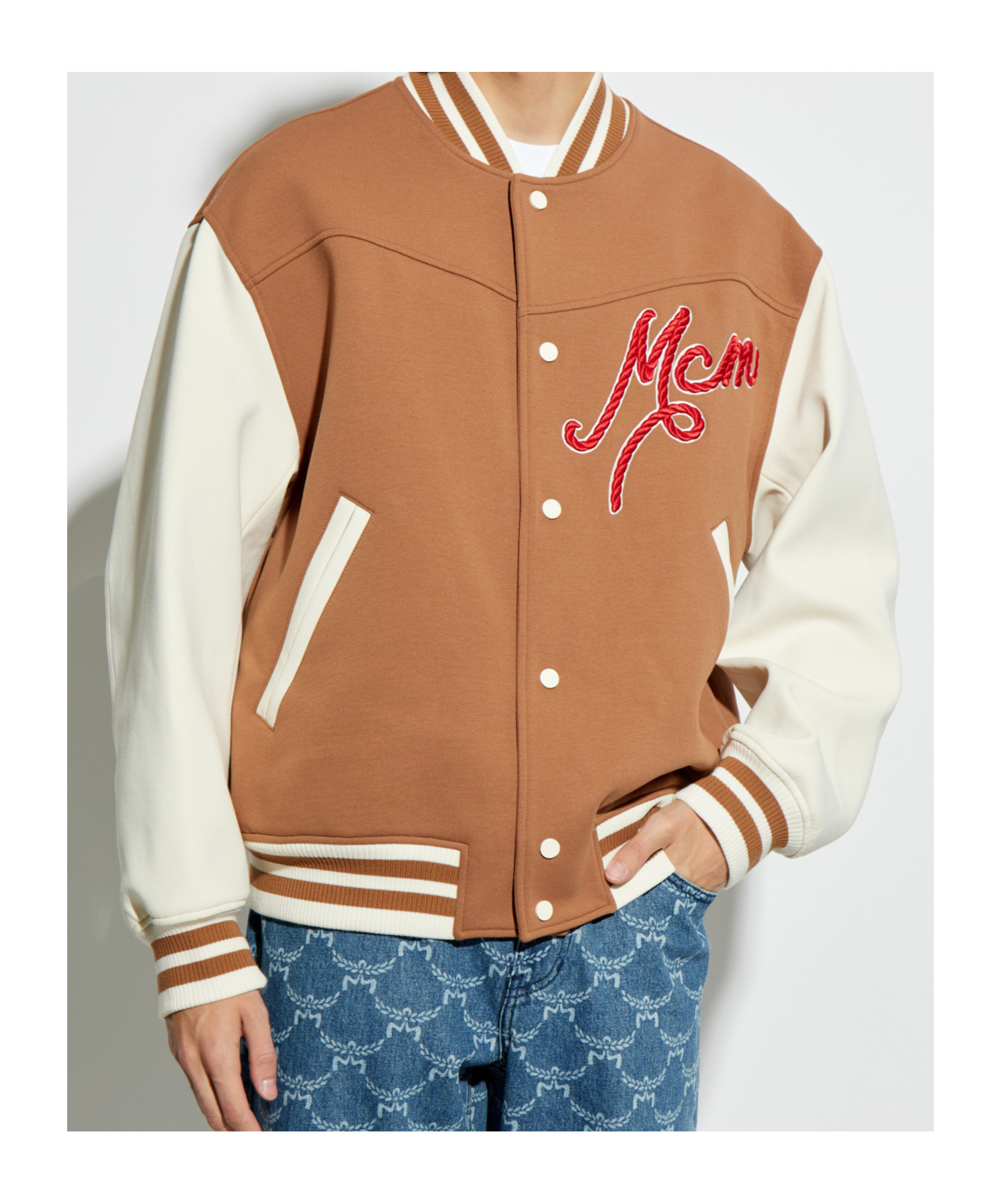 Mcm Brown Jackets In Pink