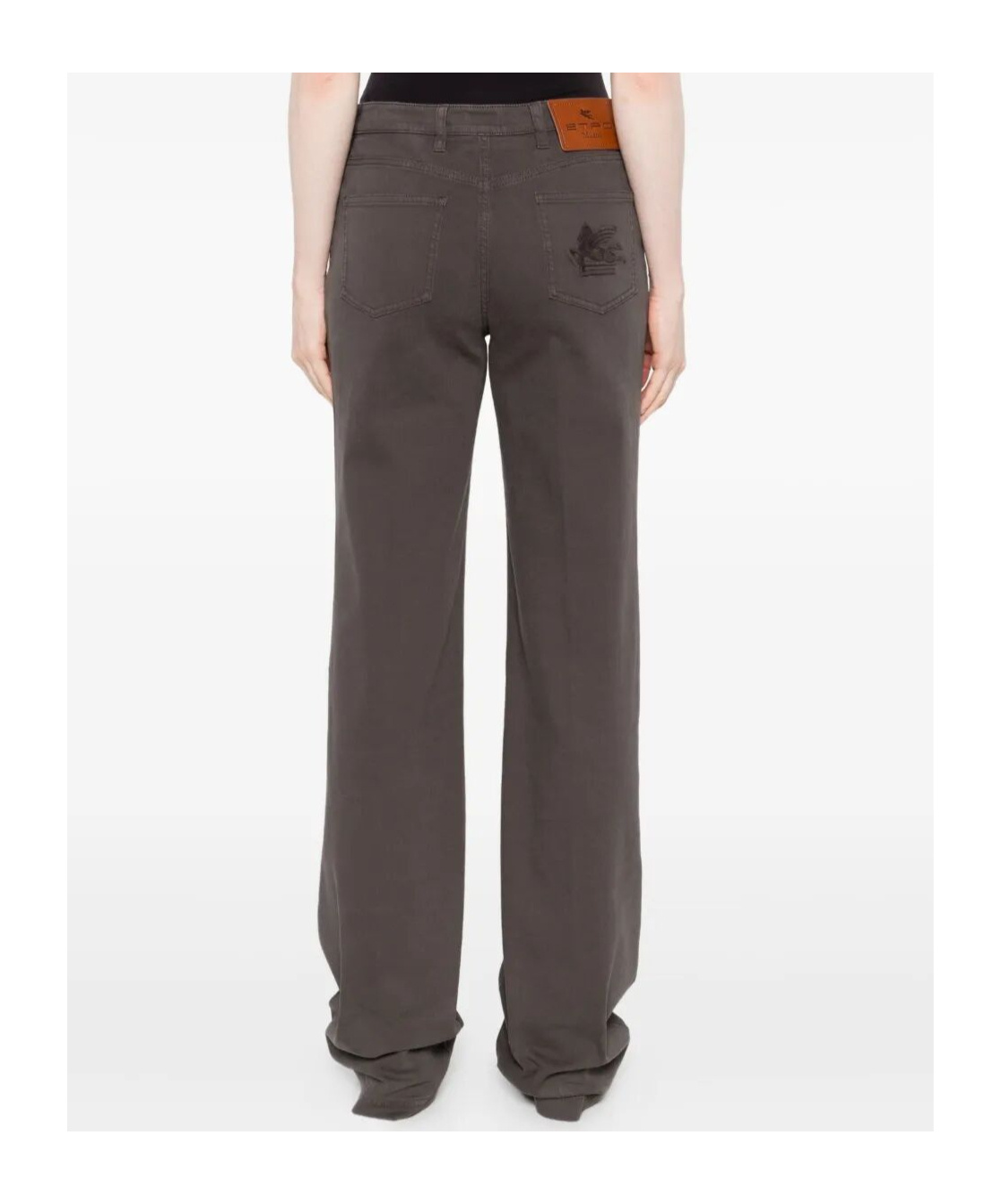 Etro Straight Trousers With Button Fly In Black