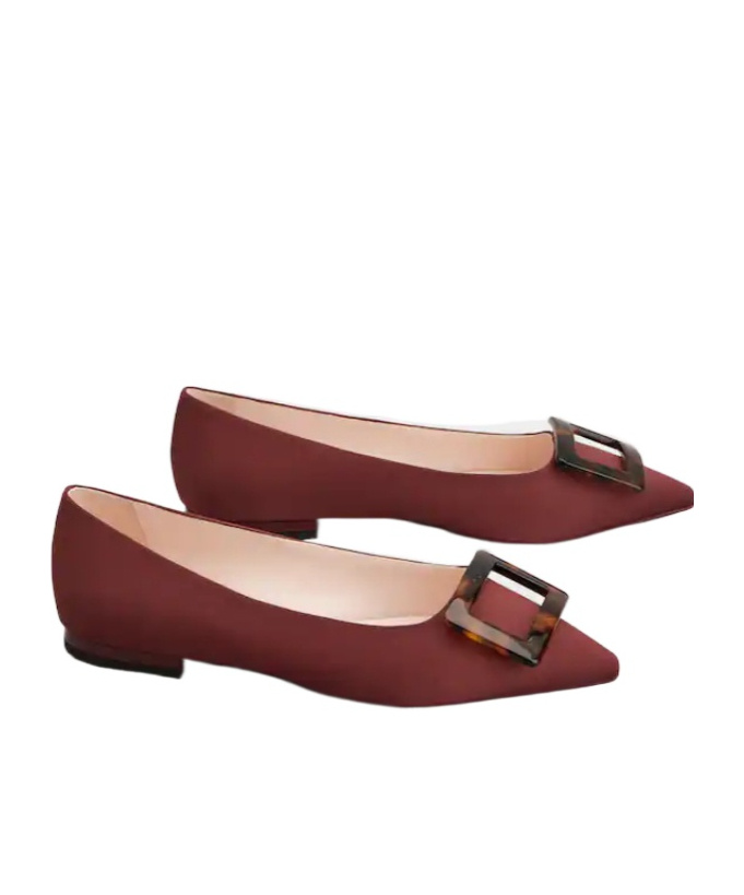 Roger Vivier Gommettine Ballerinas In Grosgrain In Burgundy