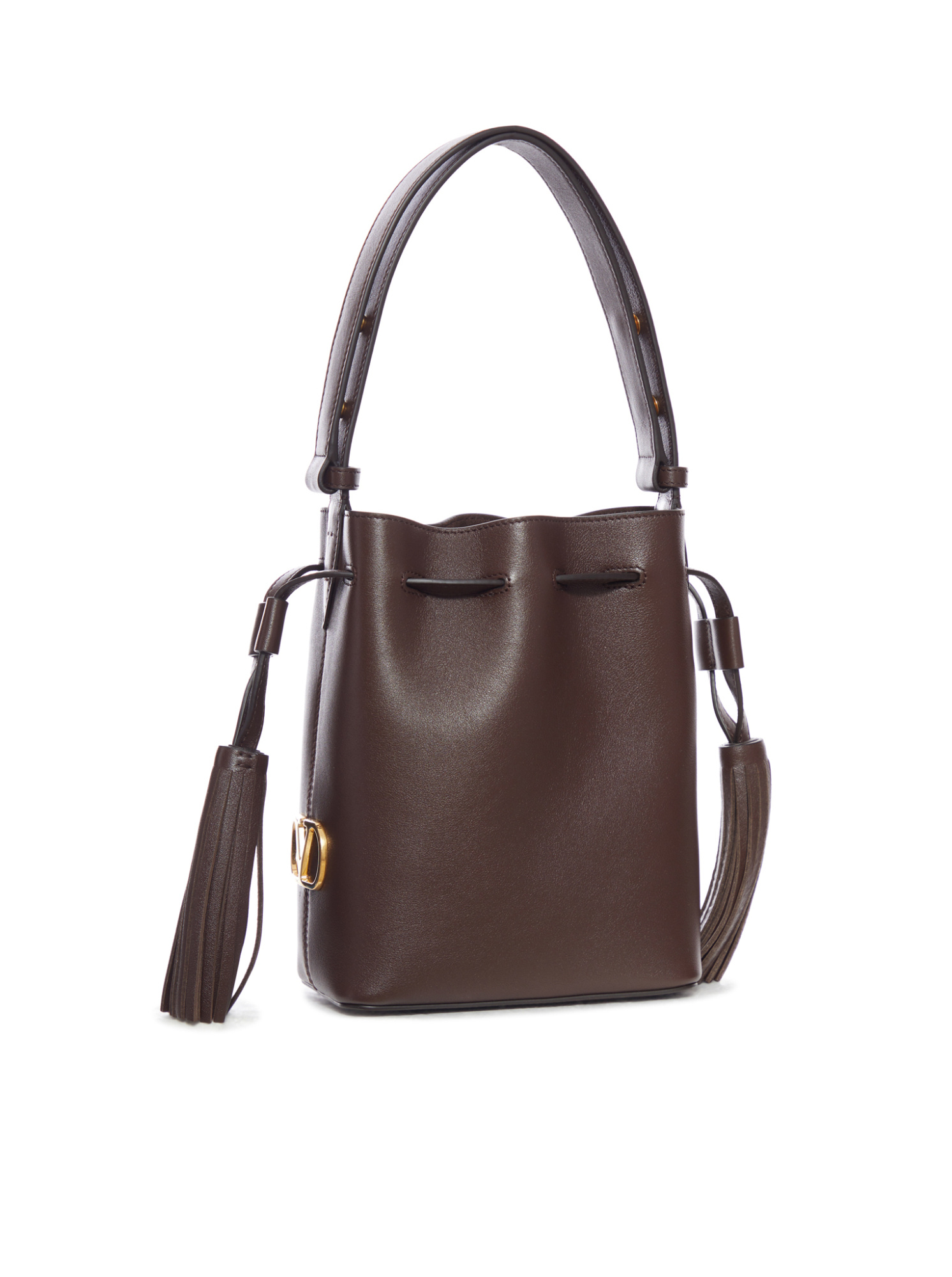 Valentino Small Drawstring Bag In Brown