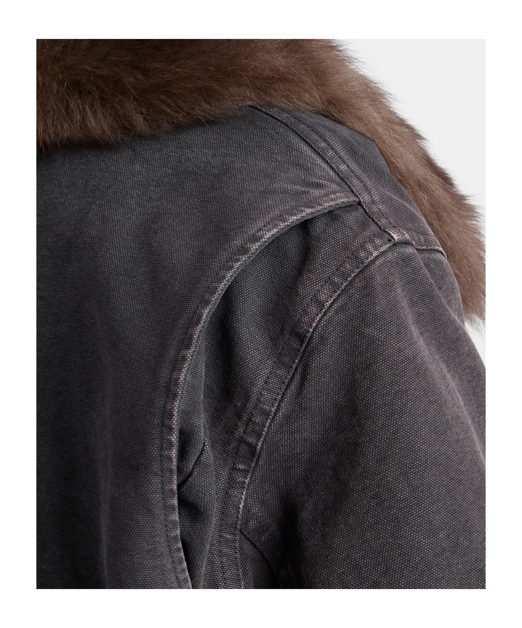 Prada Fur-collar Blouson Jacket In Black