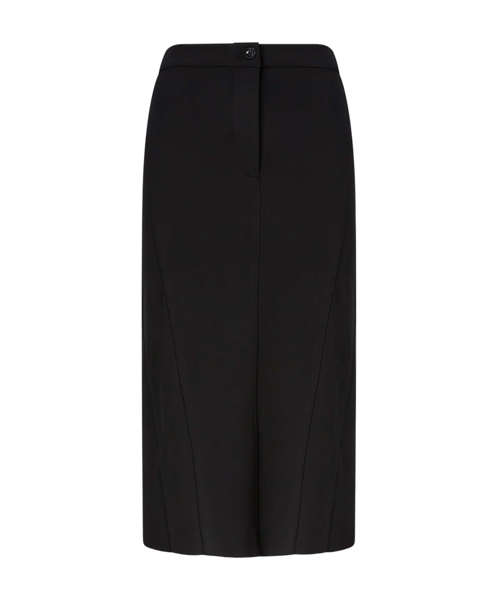 Pinko Jupe Mi-longue En Maille Roma Fendue Au Dos In Black