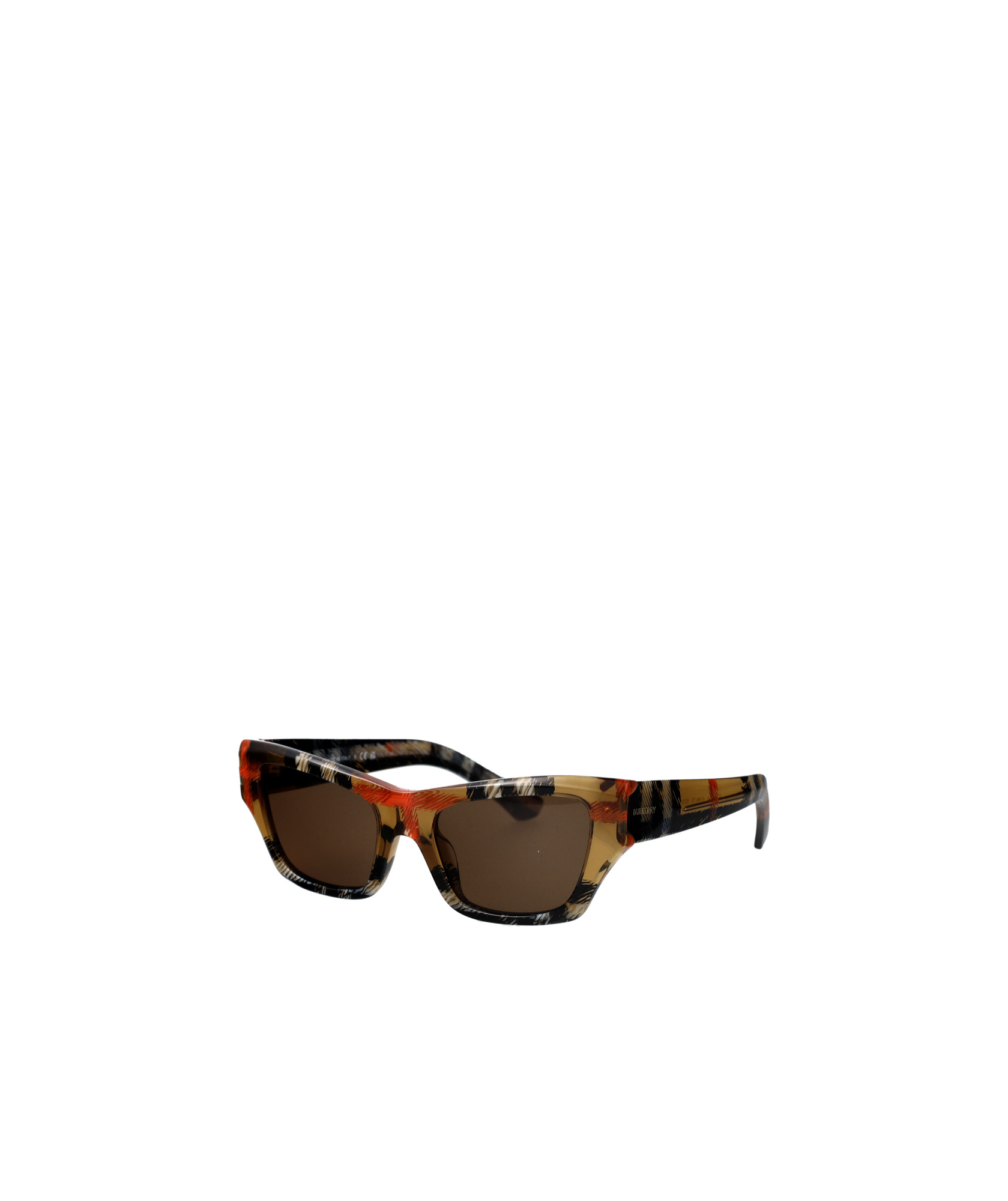 Burberry Check Pattern Sunglasses In Brown
