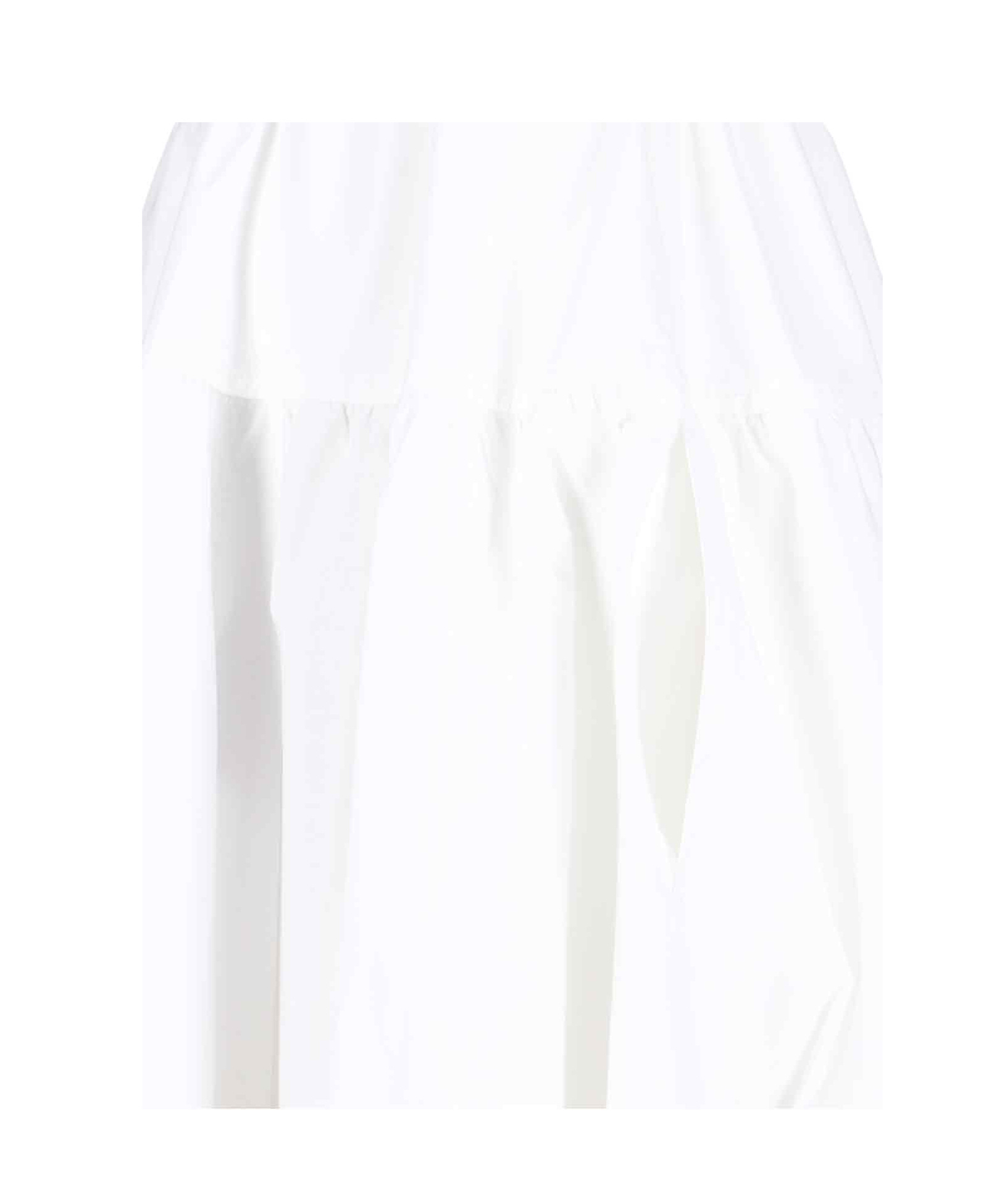 Patou Drawstring Flared Tiered Skirt In White
