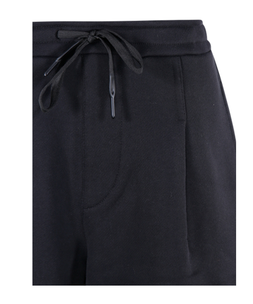 A Paper Kid Drawstring Casual Shorts In Black