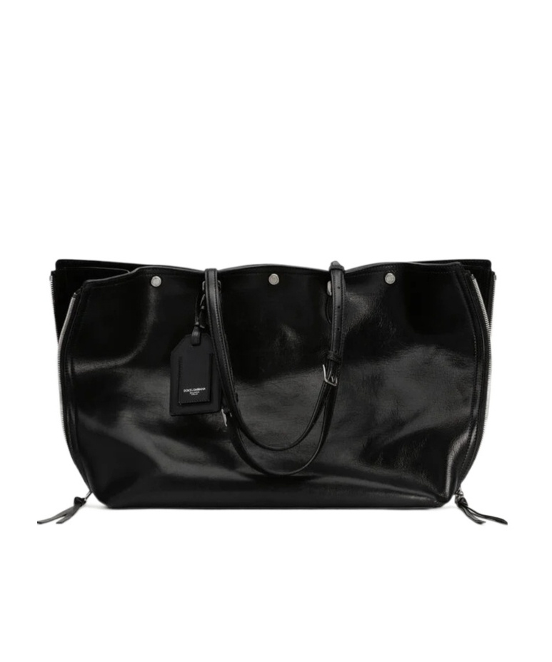 Dolce & Gabbana Zip Ew Runway Tote Bag In Black