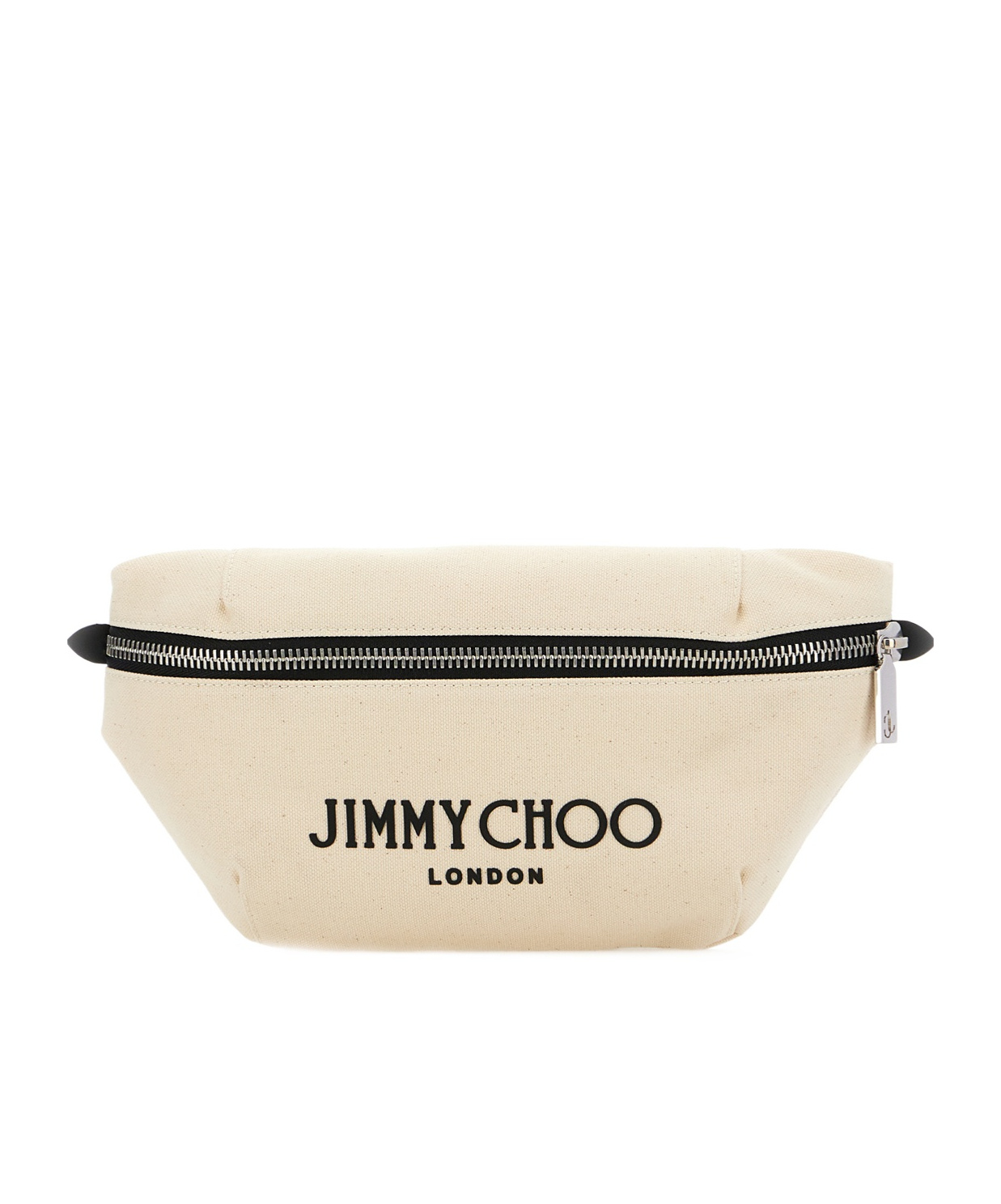 Jimmy Choo Finsley Logo-lettering Belt Bag In Neutral