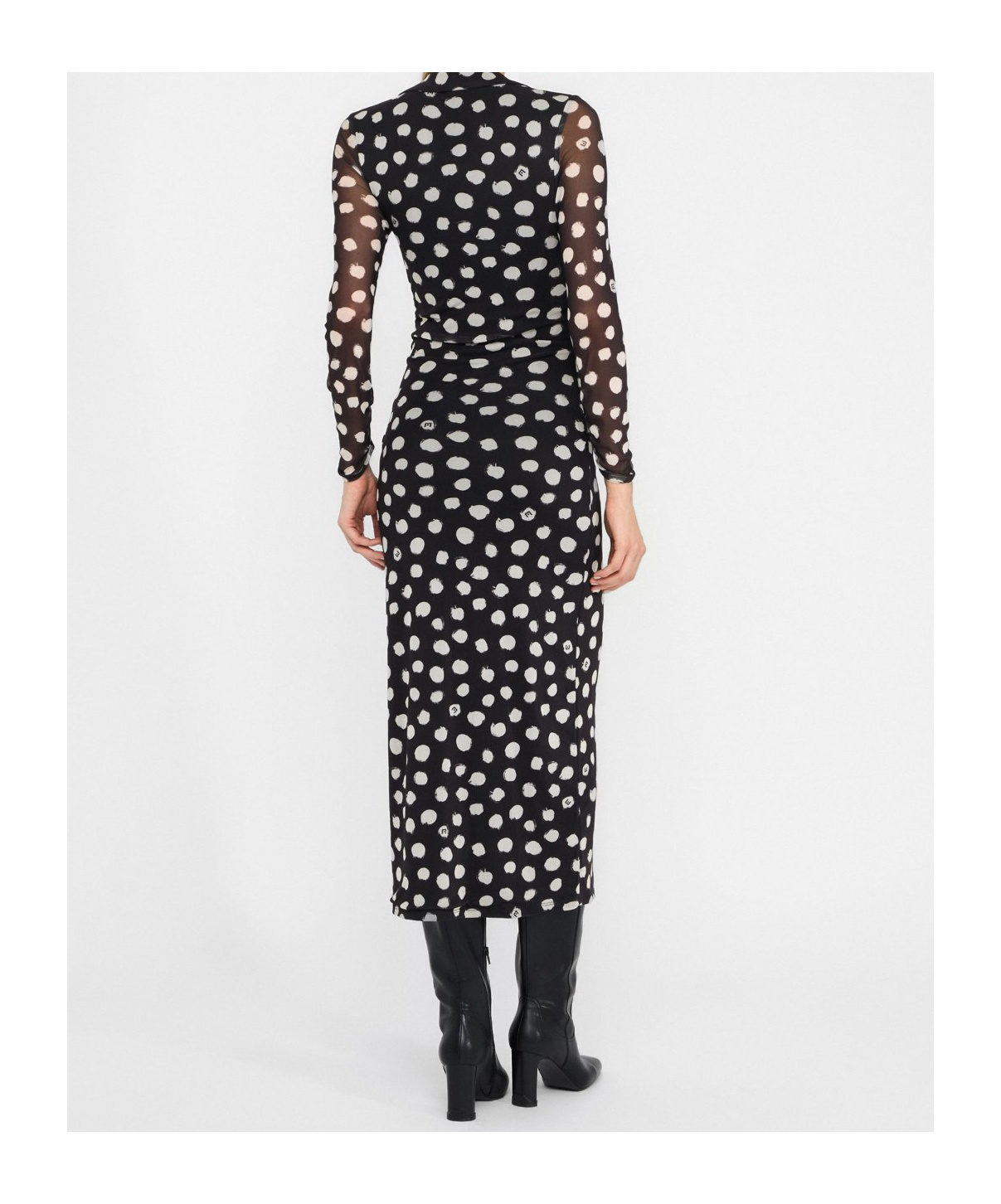 Liu •jo Polka Dot Print Dress In Black