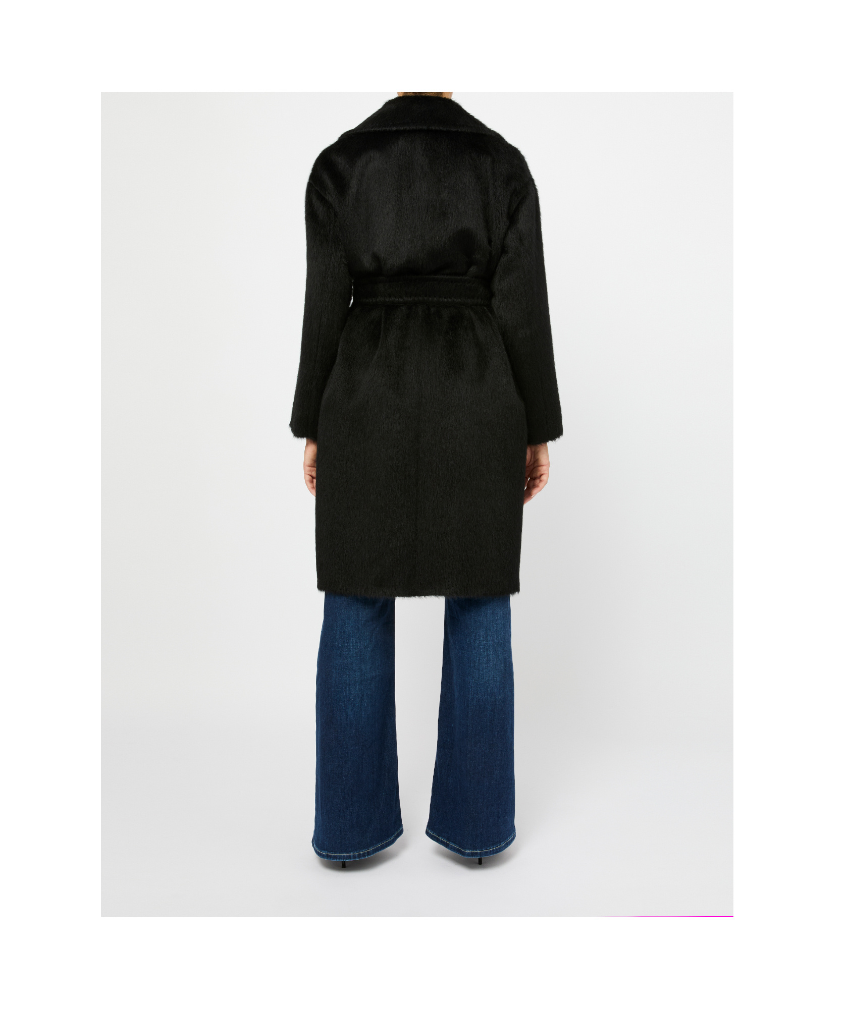 Max Mara Long-sleeved Coat In Black
