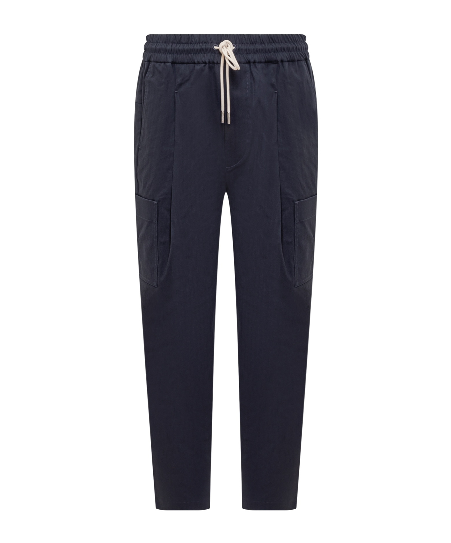 Drôle De Monsieur Elastic Waistband Cropped Cargo Trousers In Black
