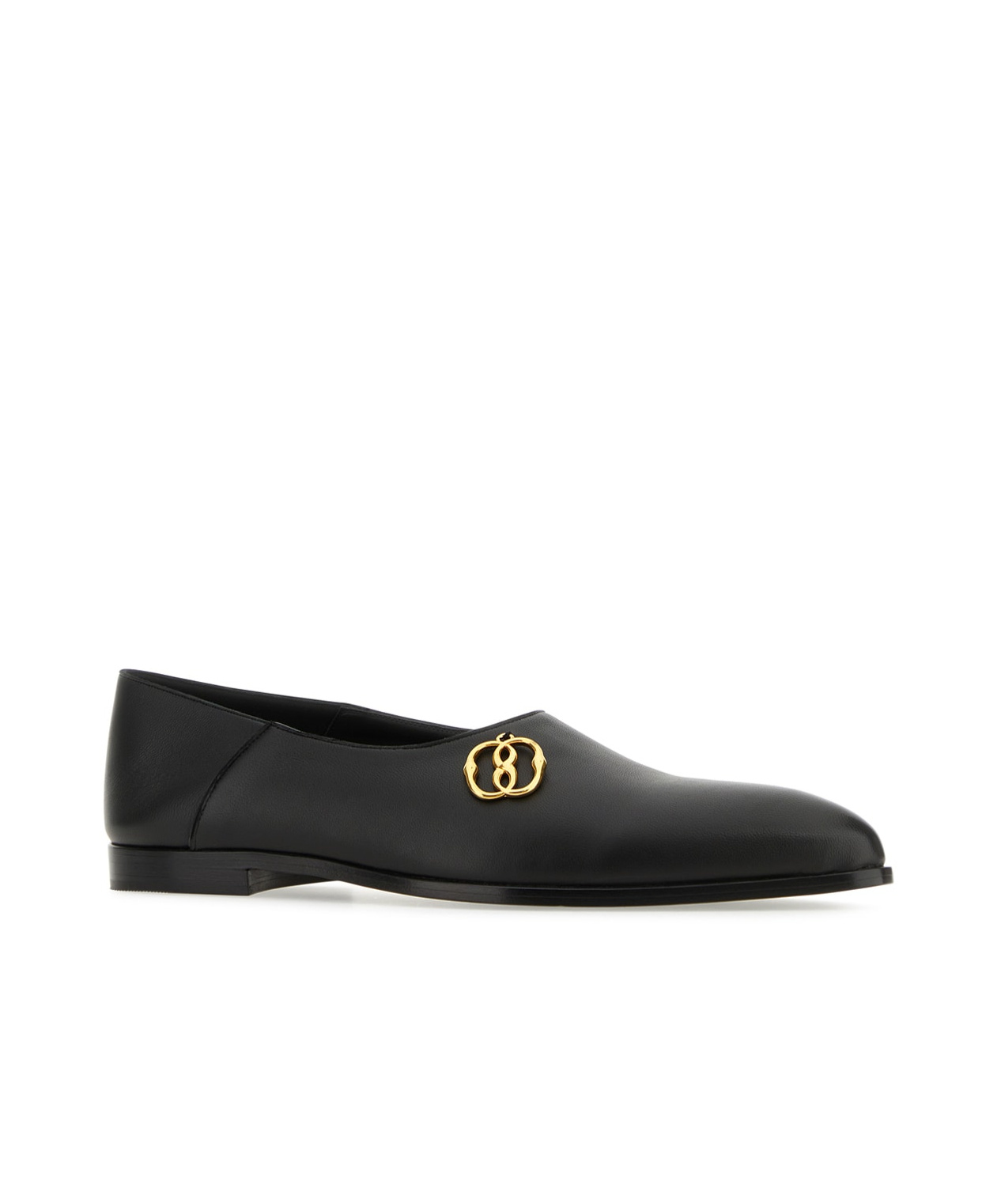 Shop Bally Logo Motif Plaque Flat Shoes In Black