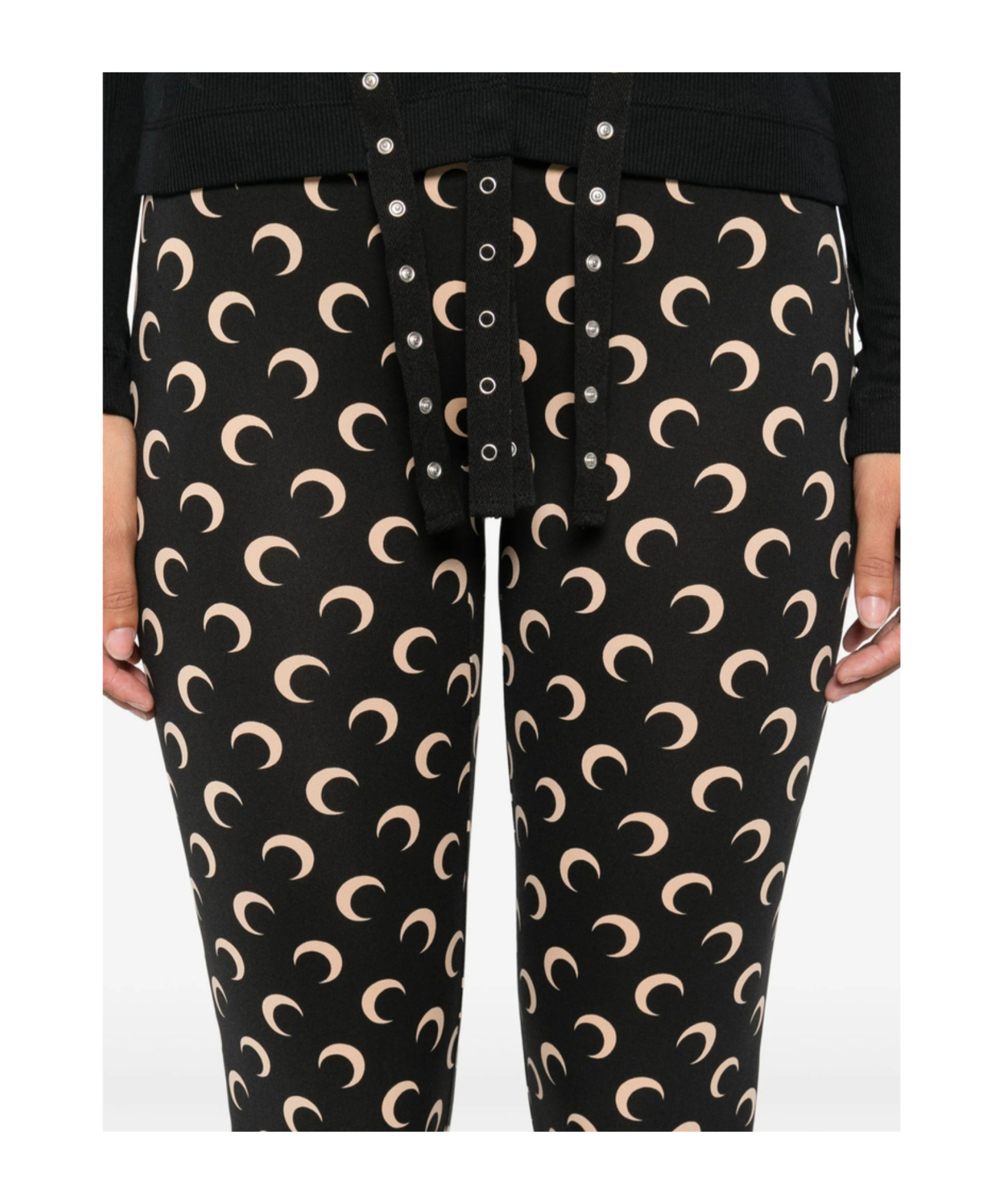 Marine Serre Crescent Moon-print Trousers In Blue
