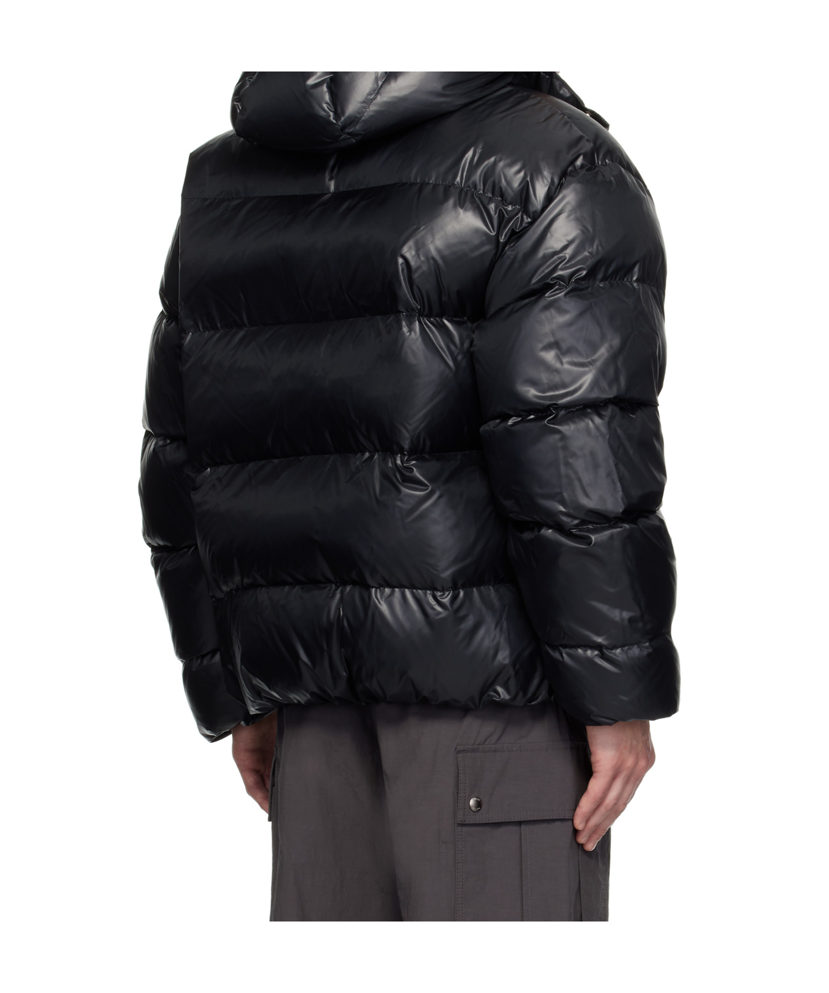 Wooyoungmi Black Hood Goose Down Jacket In Black