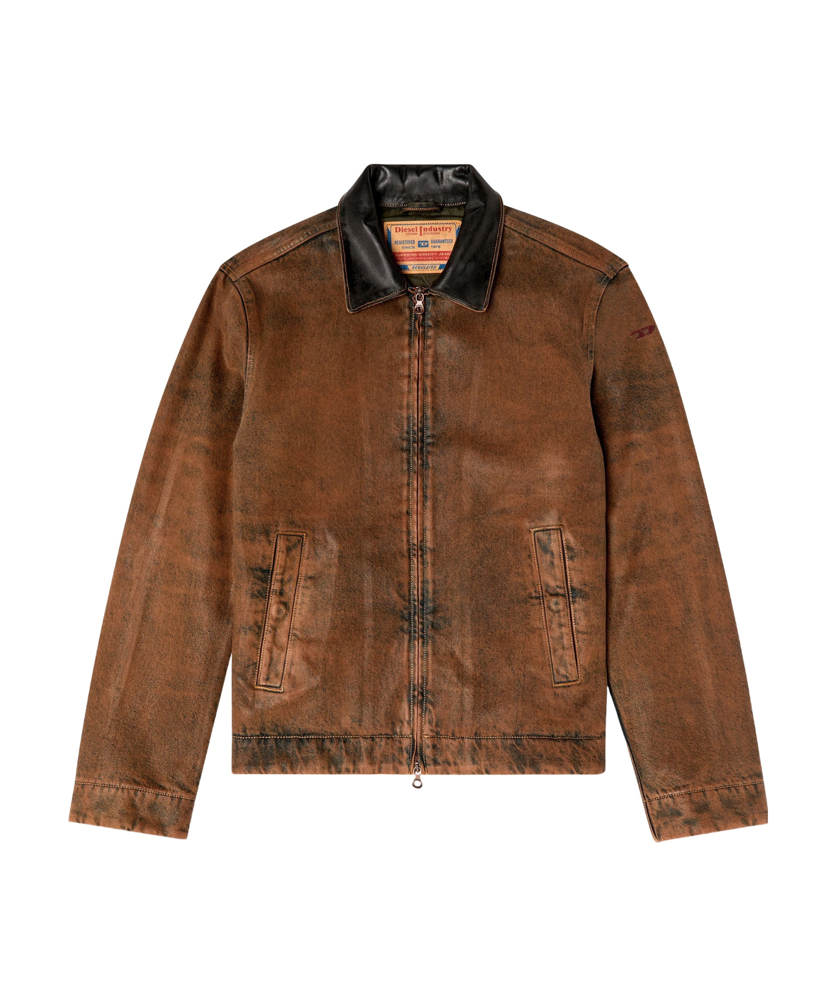 Diesel Brown D-rohe-s Denim Jacket In Brown