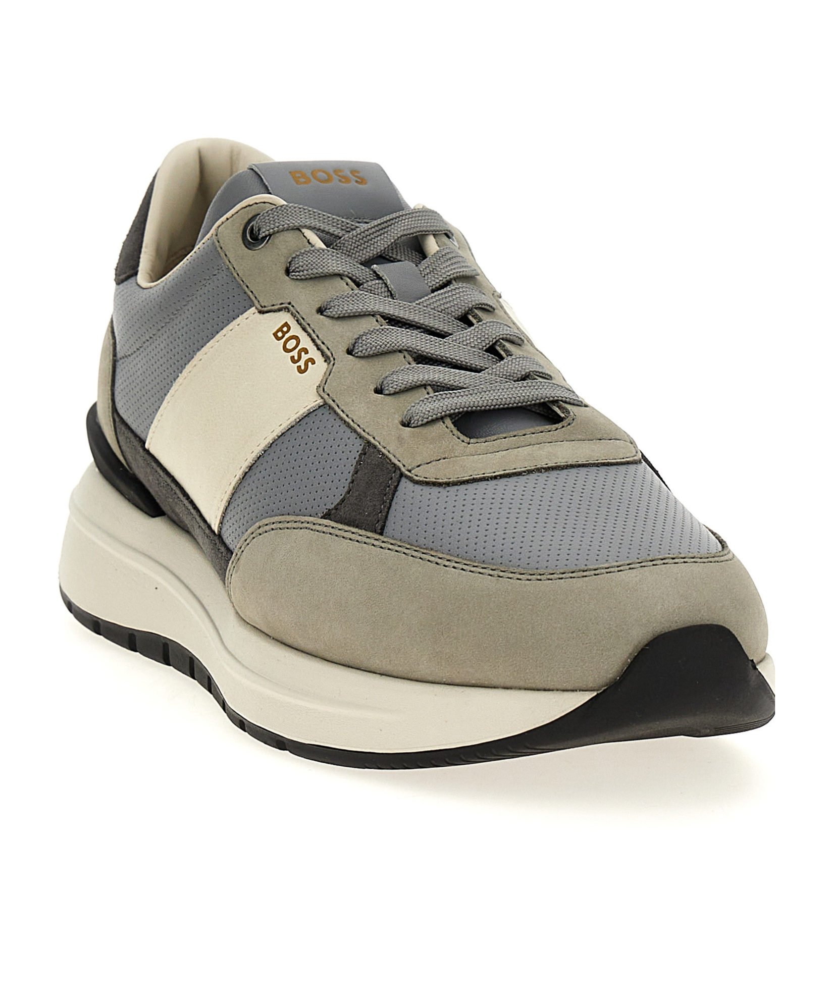 Hugo Boss Multicolor Low Top Sneakers In Nude
