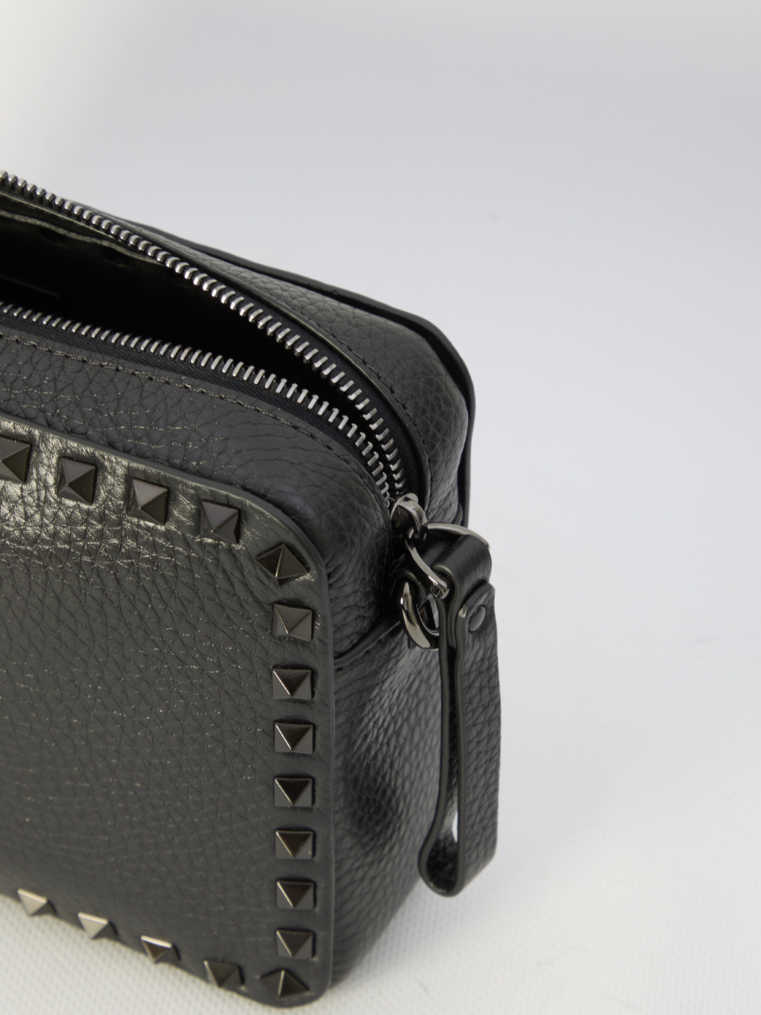Valentino Rockstud-embellished Messenger Bag In Black