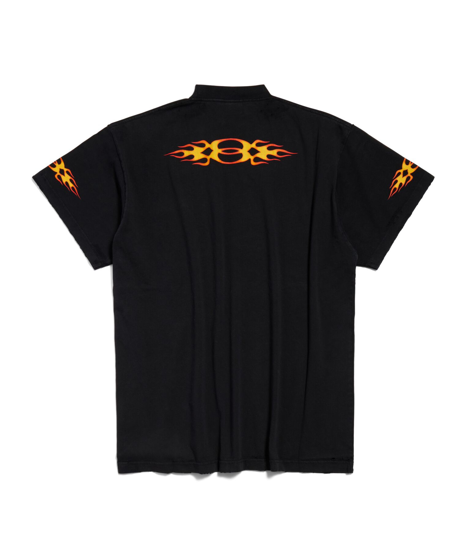 Balenciaga Men's Burning Unity Oversized T-shirt In Black