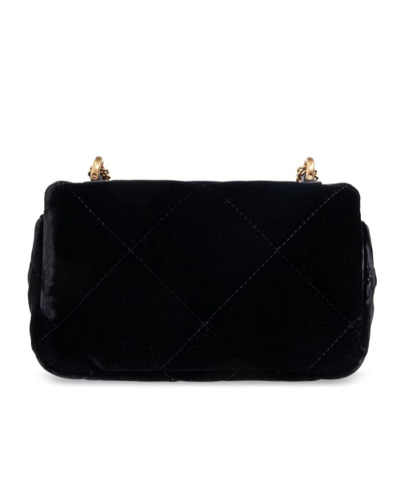 Tory Burch Mini Kira Logo Plaque Crossbody Bag In Black