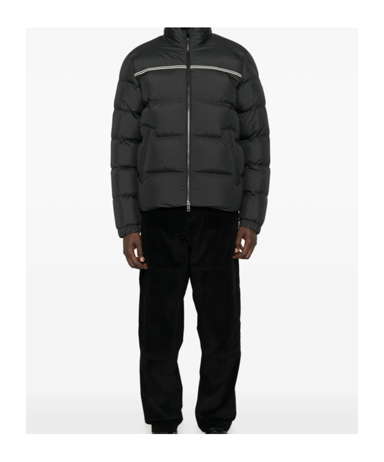 Moncler Long-sleeved Down Jacket In Black