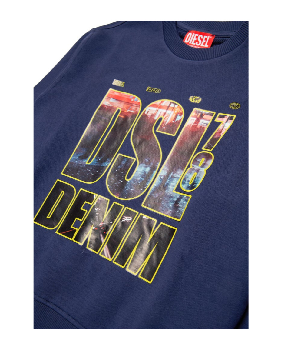 Diesel Dsl78 Logo-print Sweatshirt In Blue