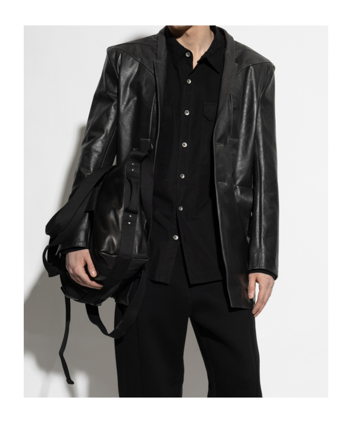 Rick Owens Drkshdw Negro Camisa Con Bolsillos In Black