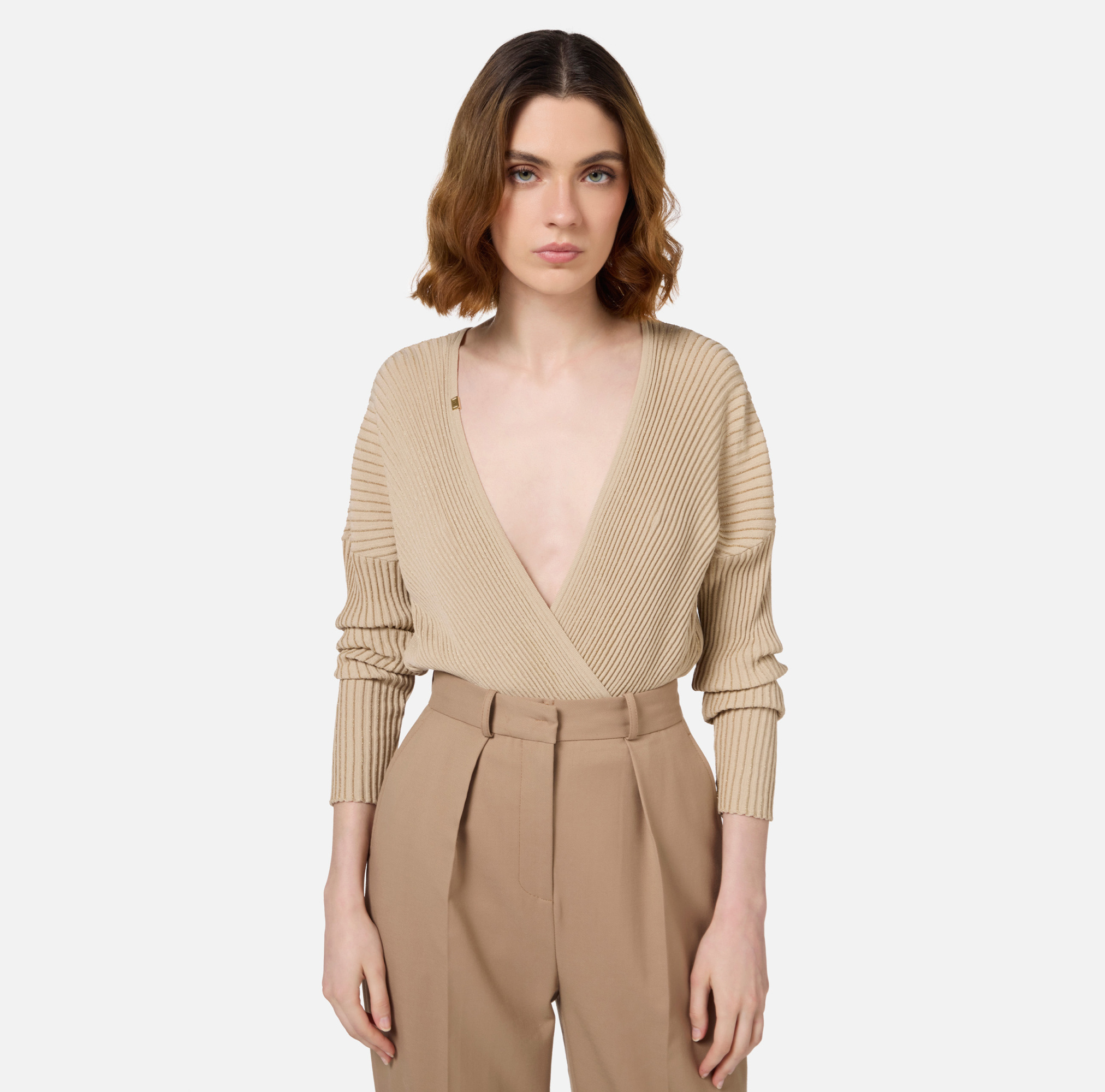 Elisabetta Franchi Women's Versatile And Stylish Top In Nude