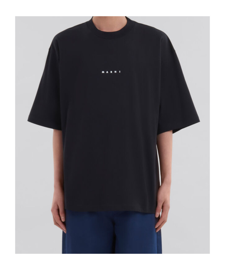 Marni Crew Neck Short Sleeves In Black