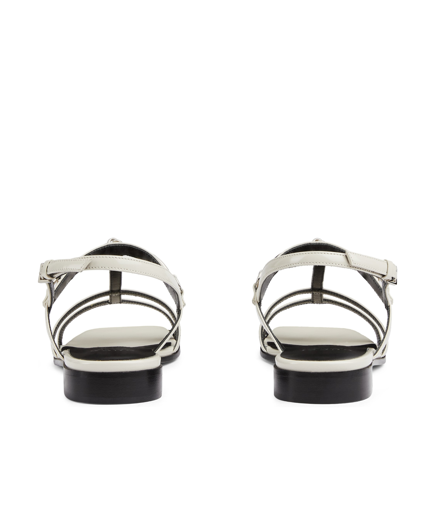 Gucci Horse Bit Buckle Flat Sandals In White