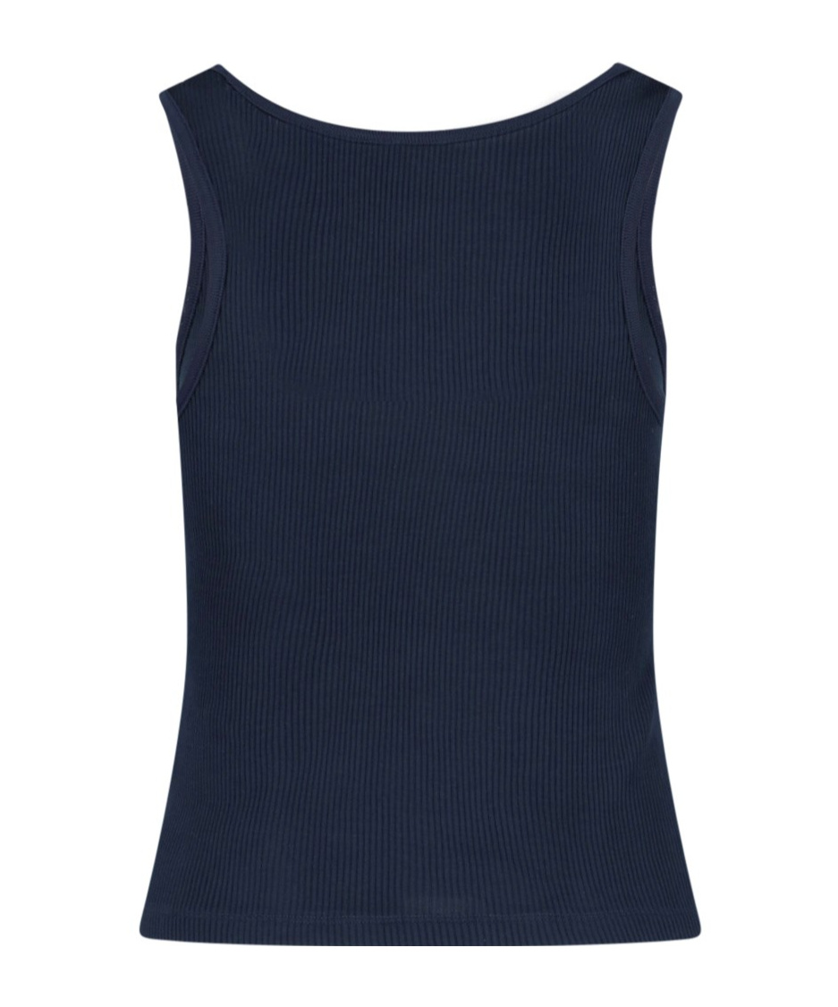 Loewe Anagram-motif Silk Top In Blue