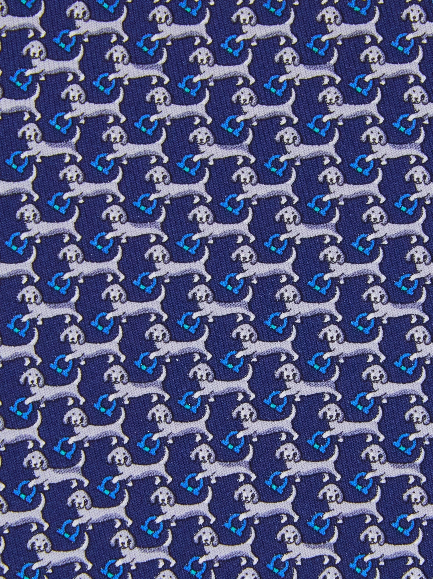 Ferragamo Dachshund Print Silk Tie