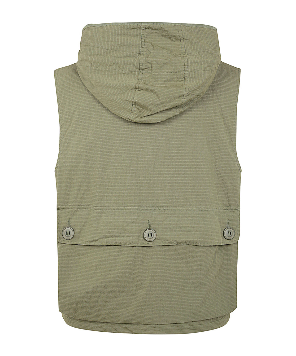 Emporio Armani Drawstring Ripstop Hooded Jacket In Gray