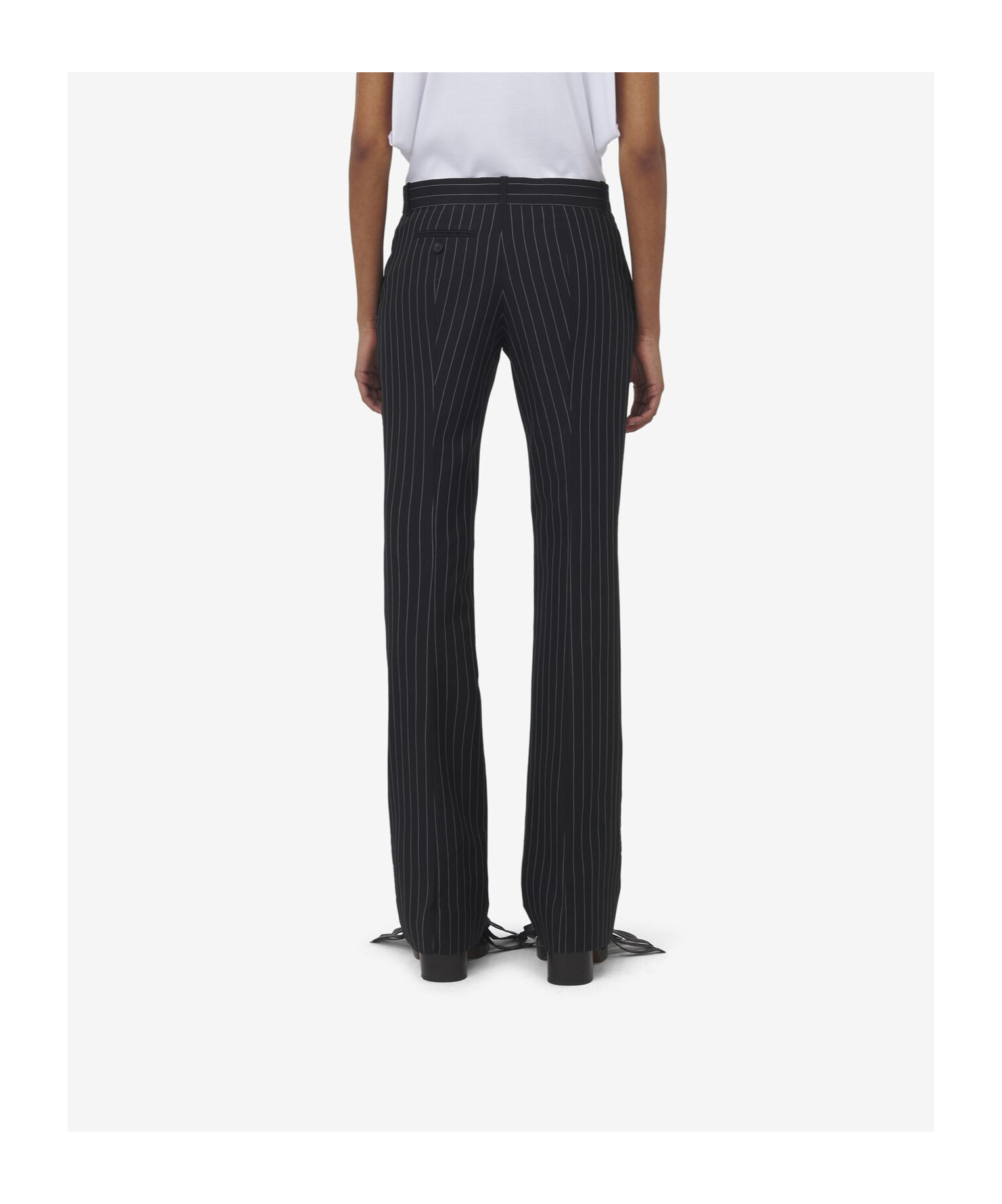 Alexander Mcqueen Pinstriped Straight Trousers In Multi