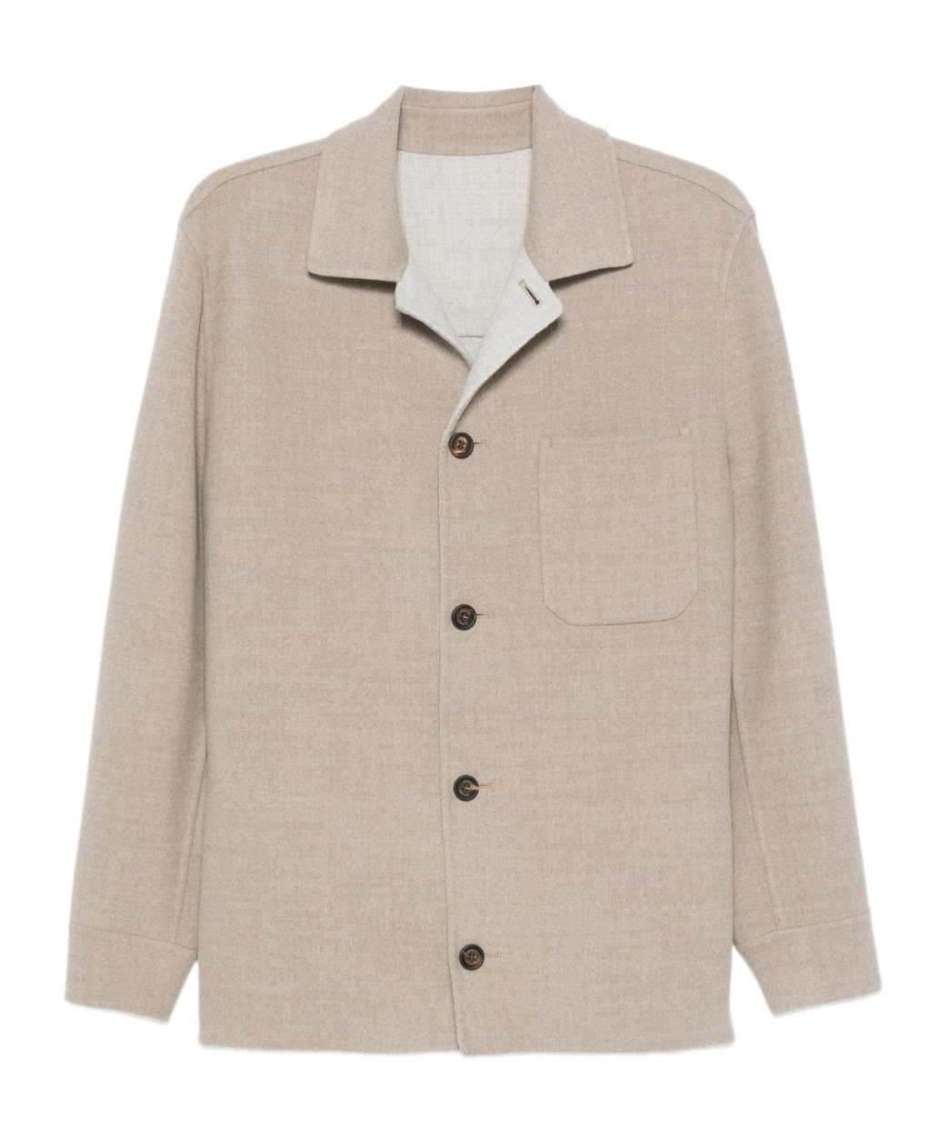 Eleventy Button-fastening Patch-pocket Jacket In Neutral