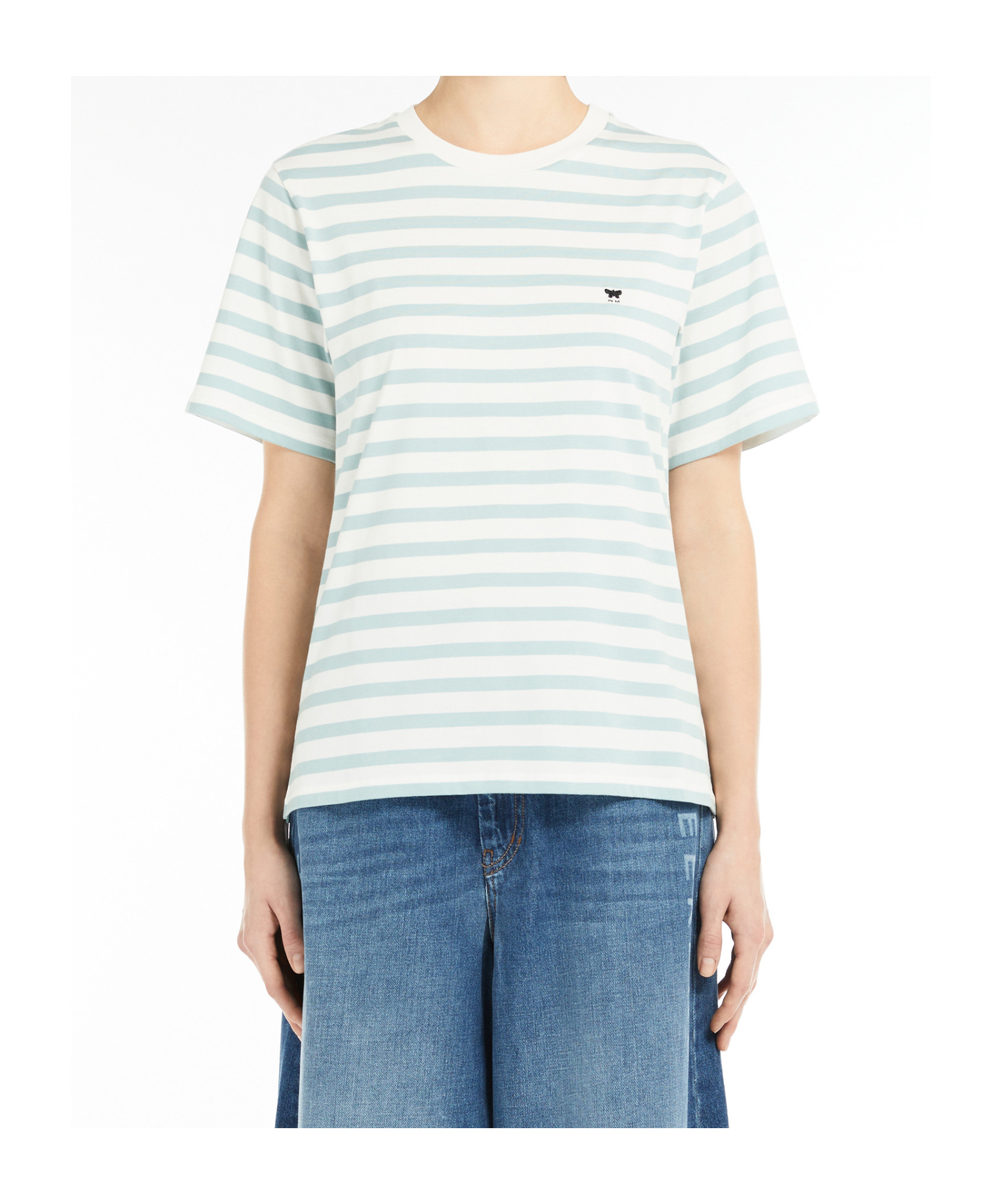 Shop Weekend Max Mara Jersey Crew-neck T-shirt In White