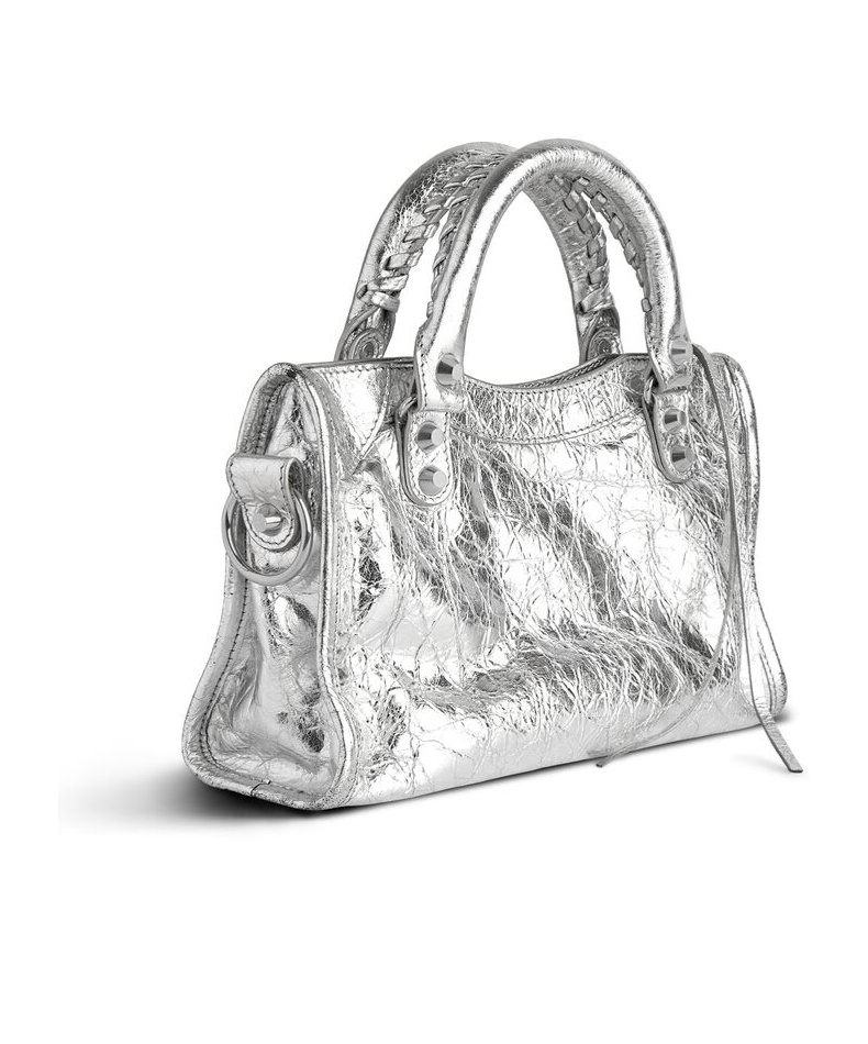 Balenciaga Women's Le City Mini Bag  In Silver In Gray