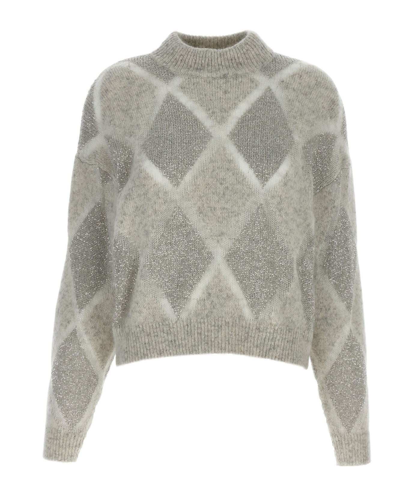BRUNELLO CUCINELLI ARGYLE CHECK SWEATER