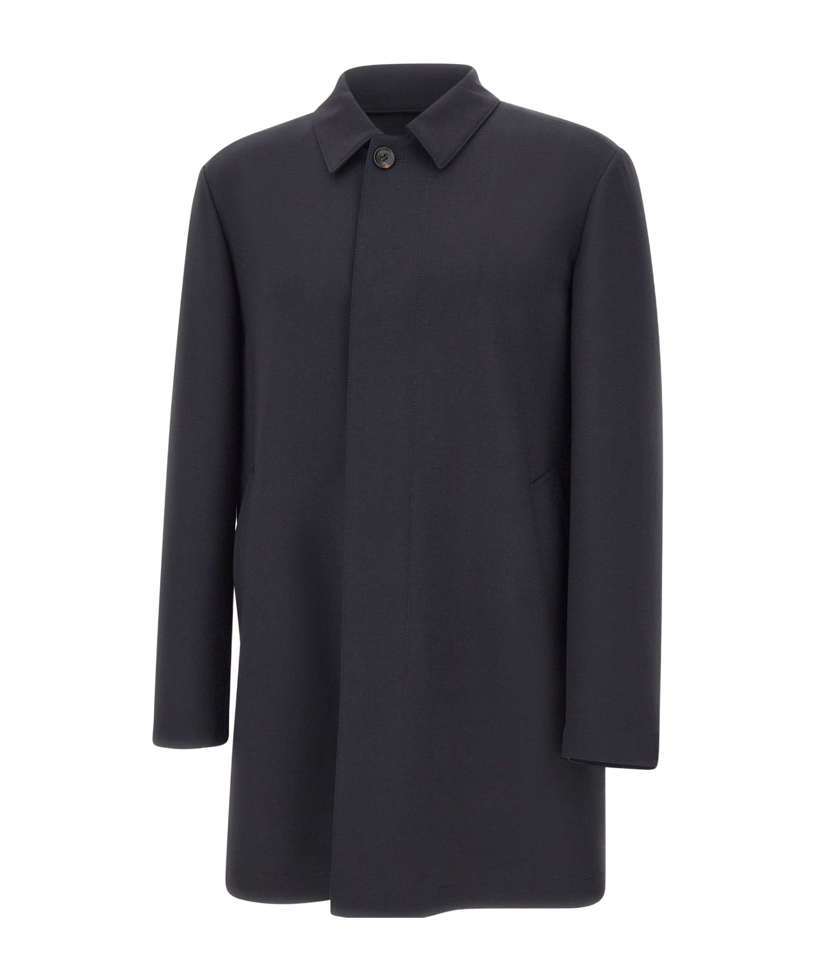 Corneliani Single-breasted Coat In Black