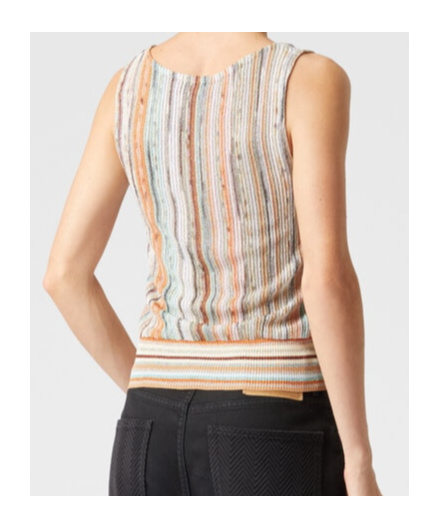 Shop Missoni Striped Tank Top In Nude