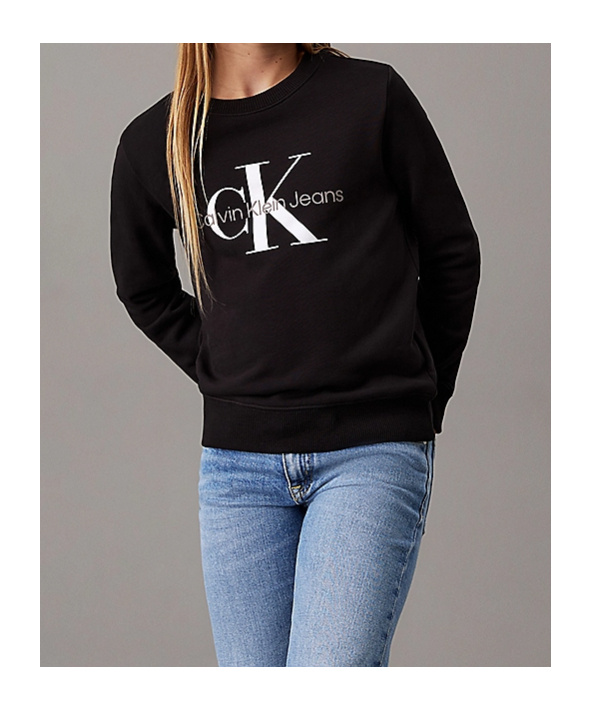Calvin Klein Jeans Est.1978 Kids' Logo Sweatshirt In Black