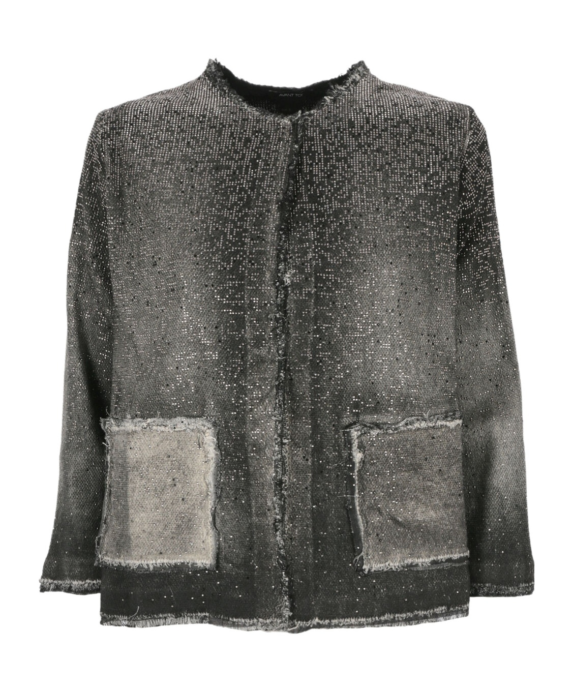 Avant Toi Round-collar Casual Jacket In Black