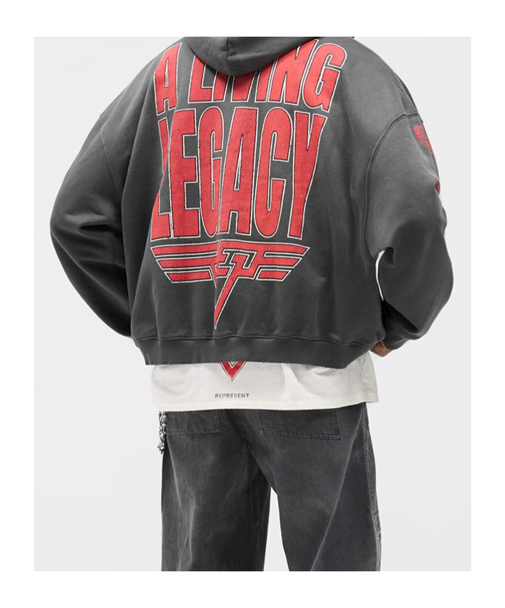 Represent Reversible Living Legacy Tour Hoodie In Black