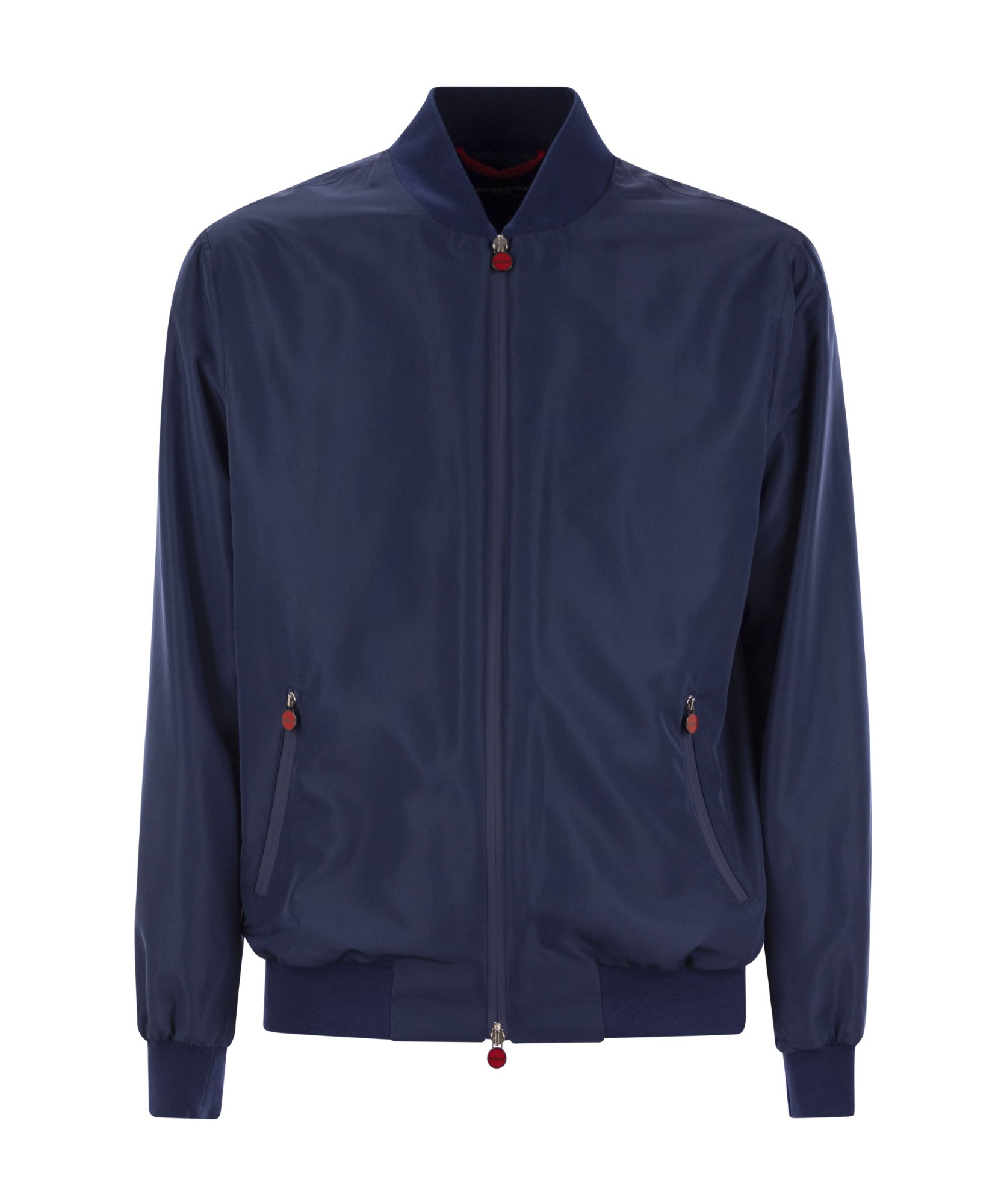 Kiton Polyester Jacket In Black