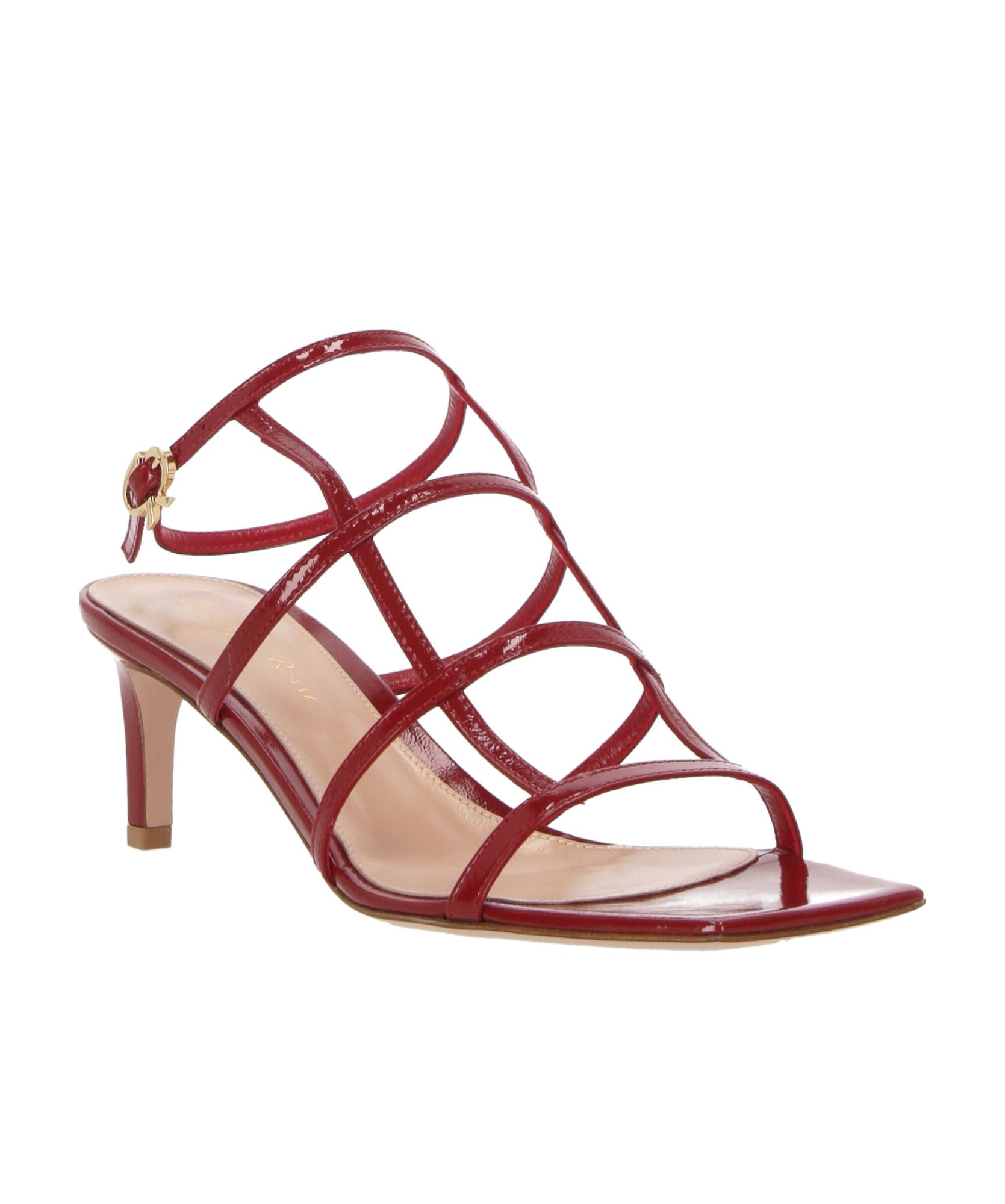 Shop Gianvito Rossi Mondry 55mm Leather Sandals In Red