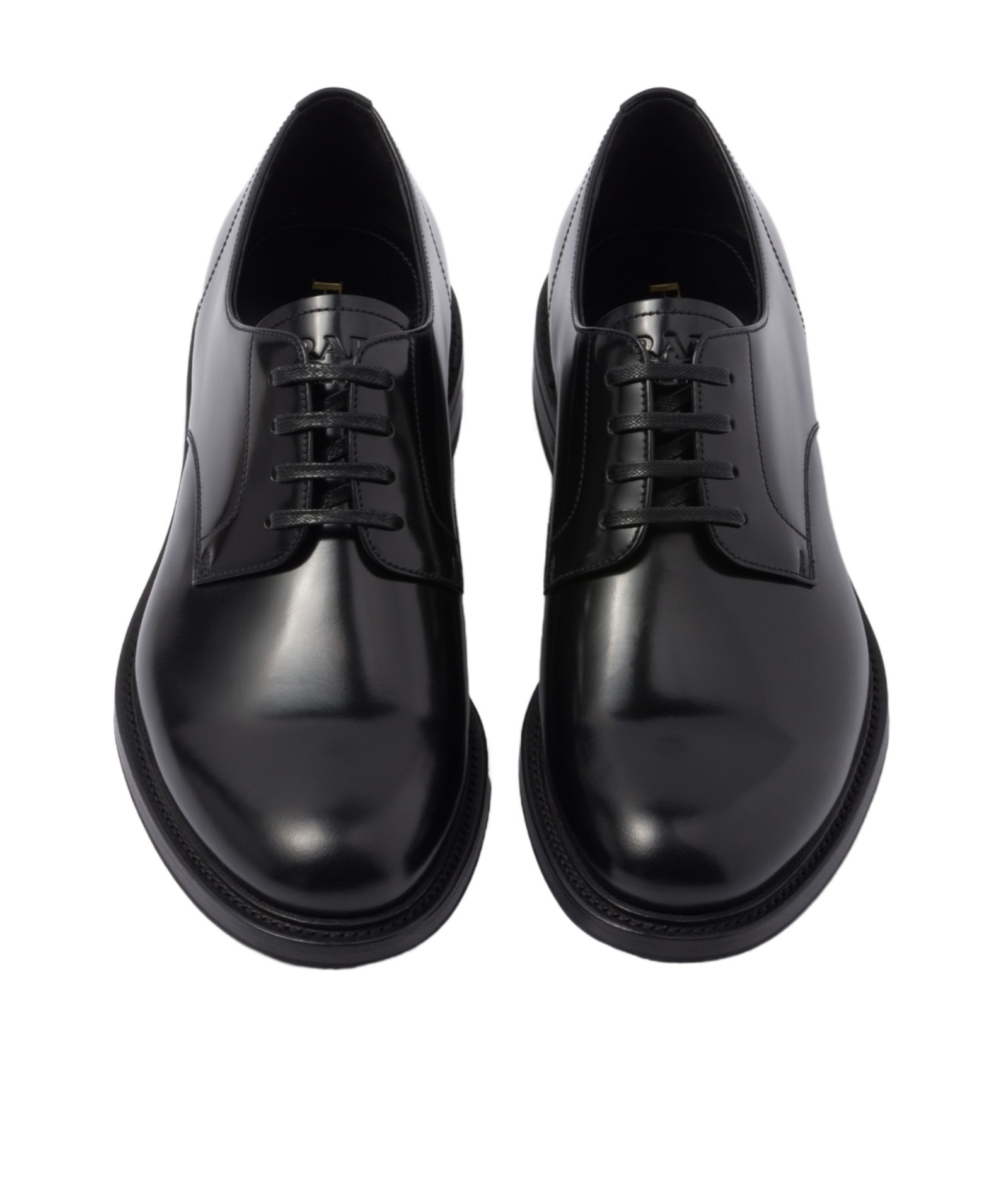 Shop Prada Lacing Business Dress Shoes In Black