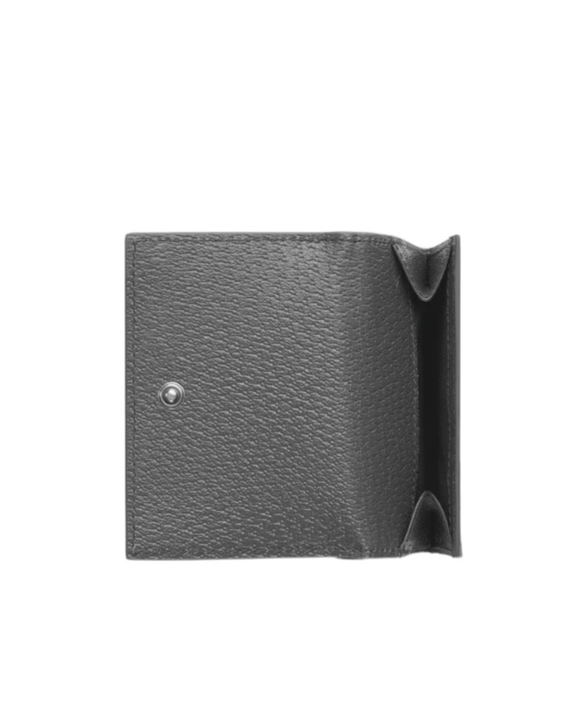Shop Gucci Gg Tri-fold Wallet With Gg Detail In Black