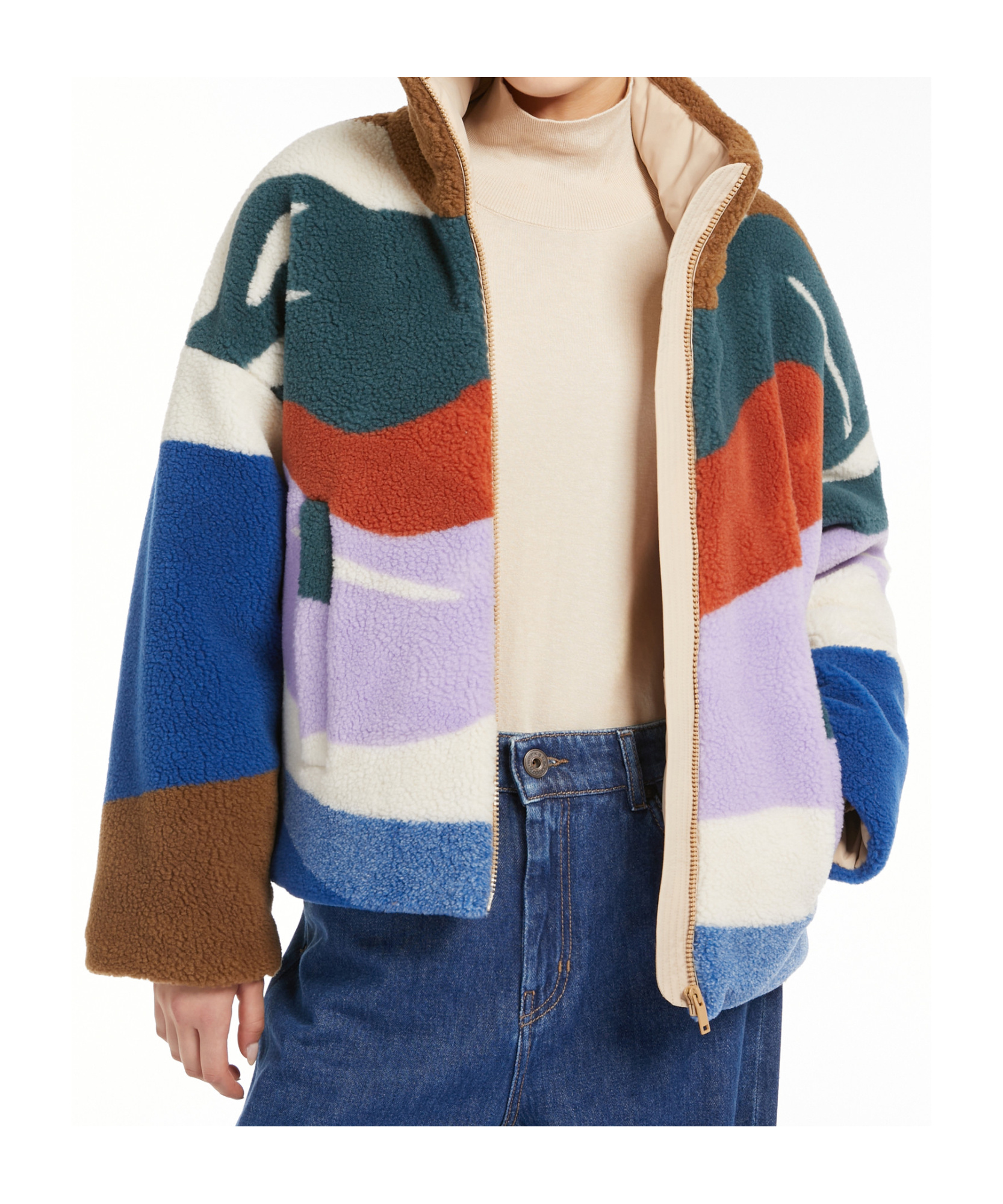 Weekend Max Mara Long-sleeved Casual Jacket In Multicolor