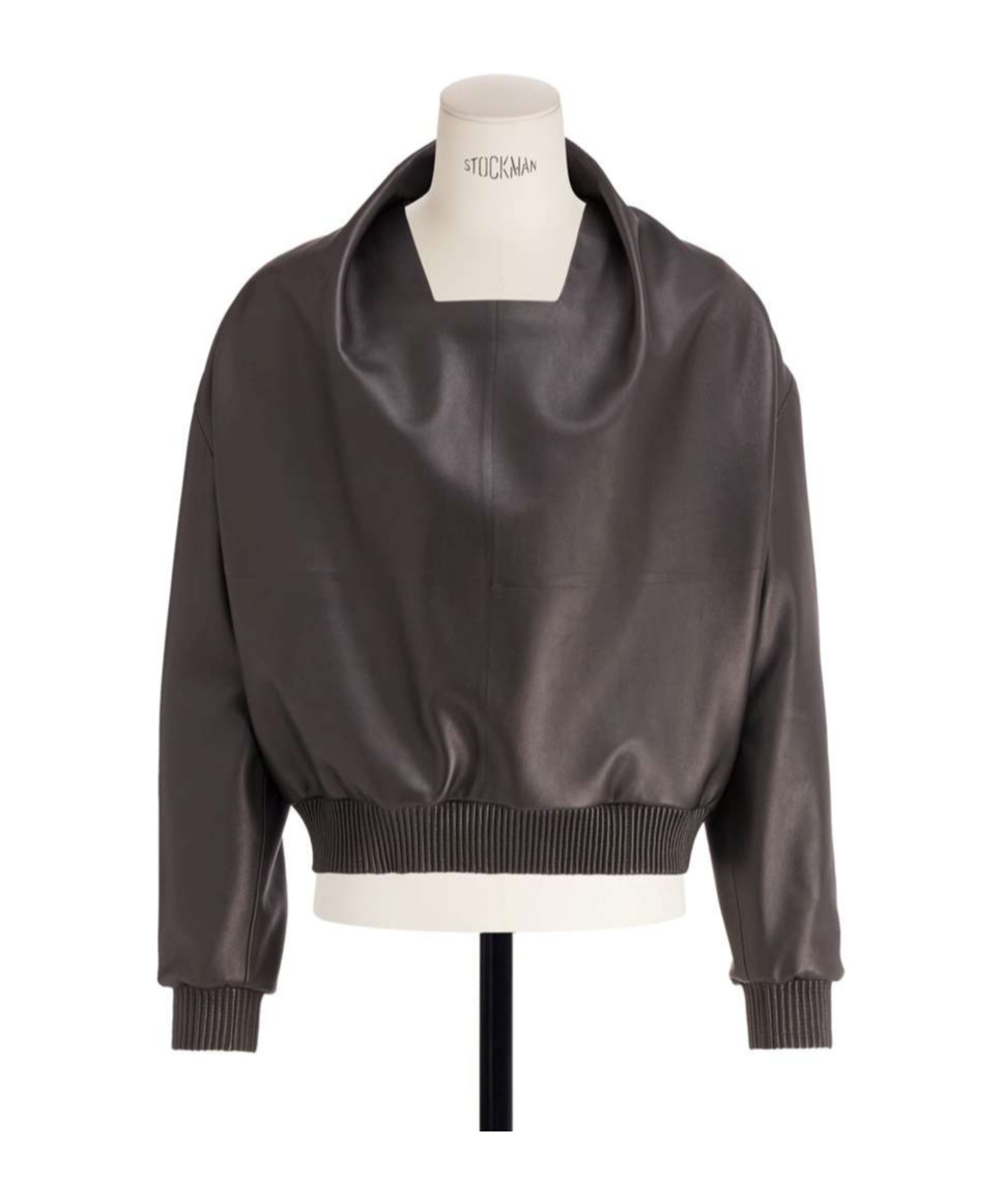 Dior Long Sleeve Leather Jacket In Black